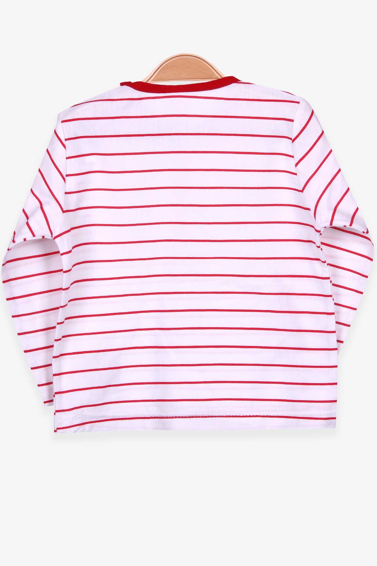 Breeze Erkek Bebek Uzun Kollu Tişört Patlı Çizgili Beyaz (9 Ay-3 Yaş)