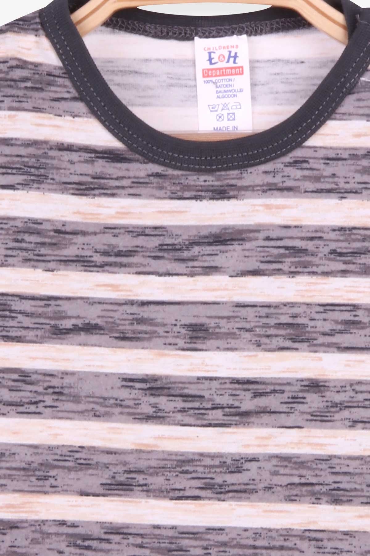 Breeze Erkek Bebek Uzun Kollu Tişört Patlı Çizgili Karışık Renk (9 Ay-3 Yaş)
