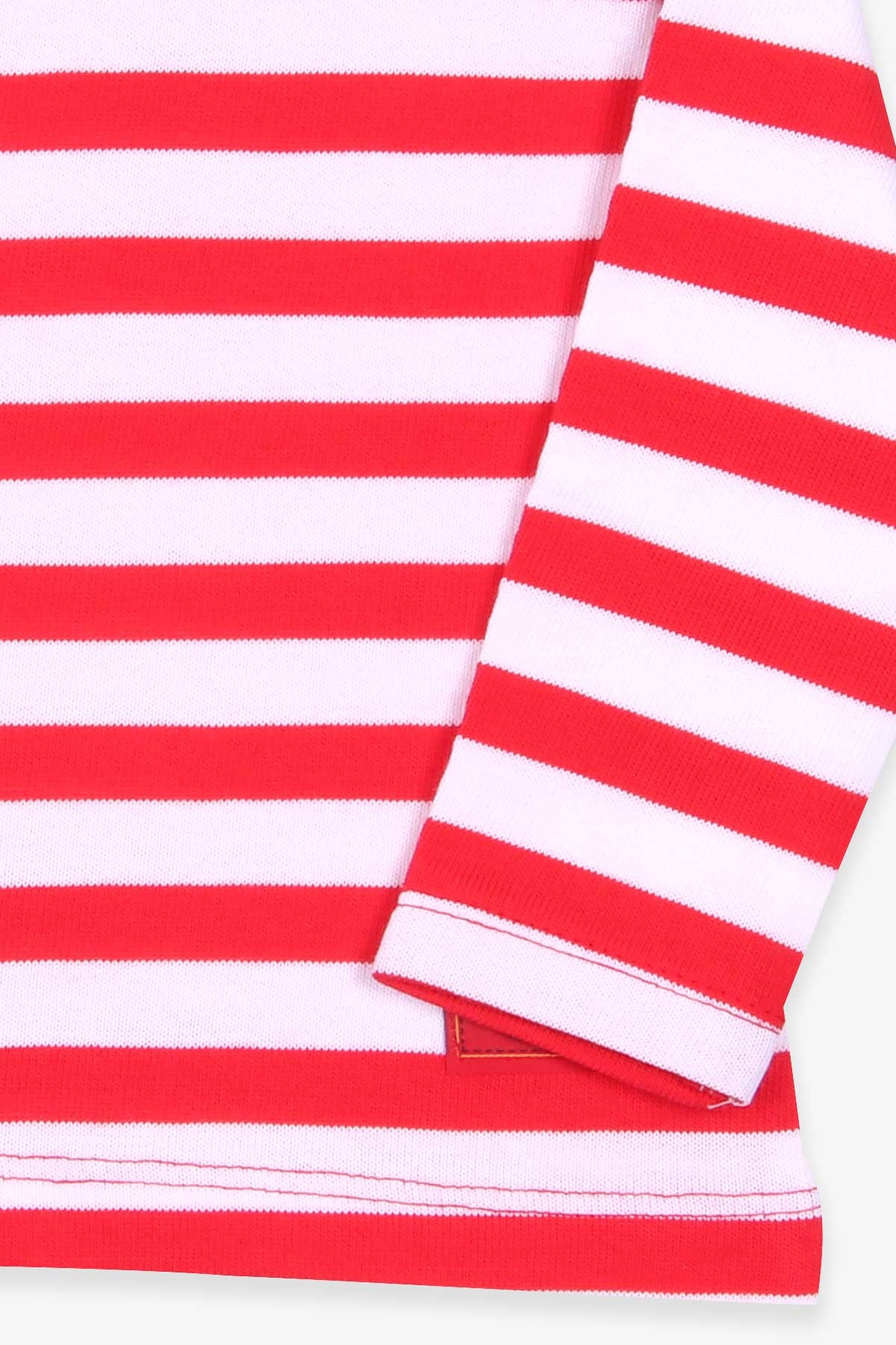 Breeze Erkek Bebek Uzun Kollu Tişört Patlı Çizgili Kırmızı (9 Ay-3 Yaş)