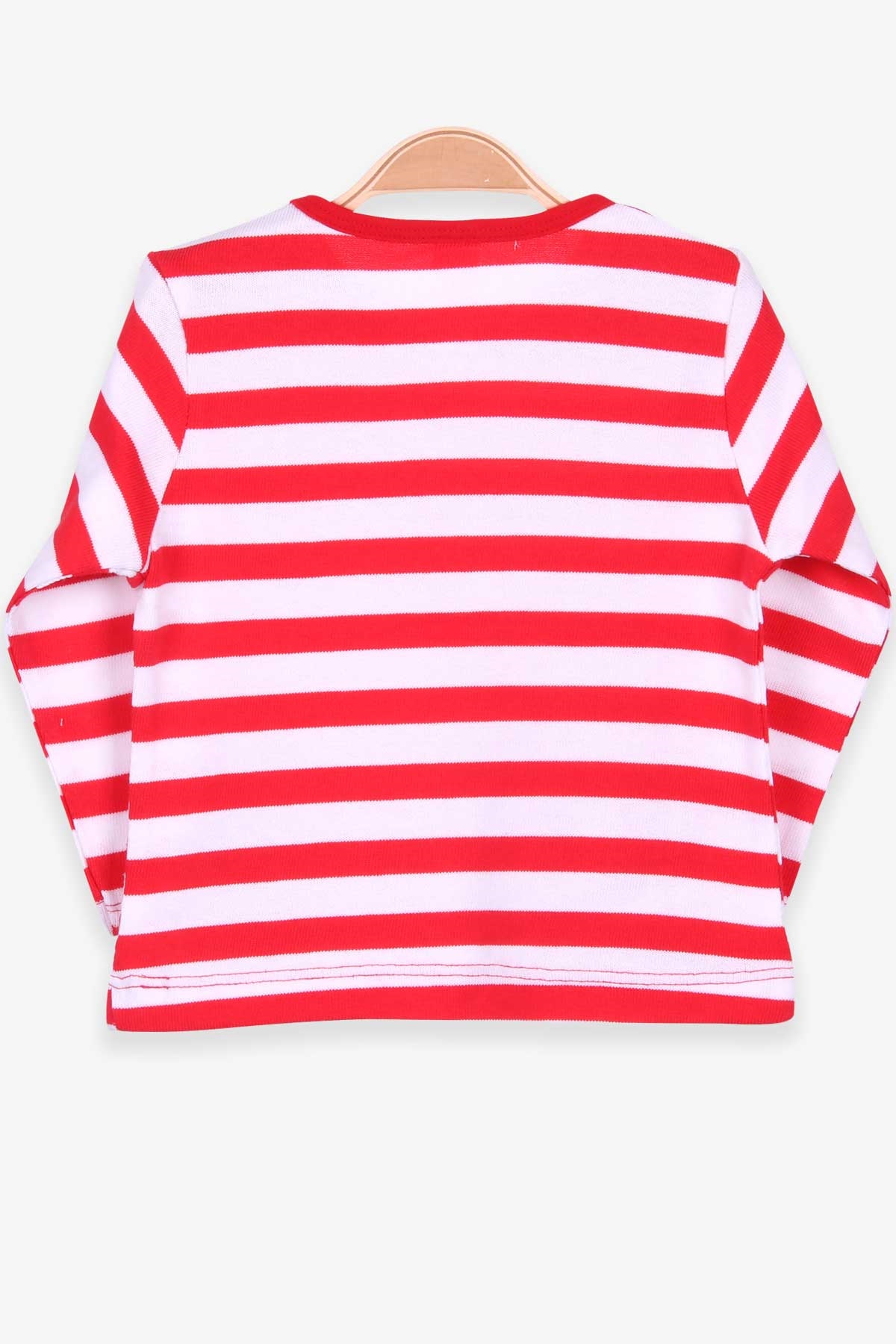 Breeze Erkek Bebek Uzun Kollu Tişört Patlı Çizgili Kırmızı (9 Ay-3 Yaş)