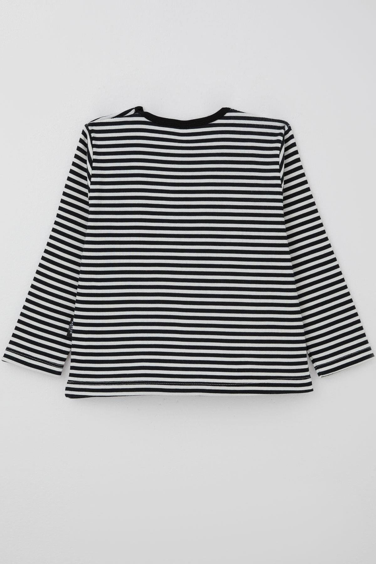 Breeze Erkek Bebek Uzun Kollu Tişört Patlı Siyah (9 Ay-3 Yaş)