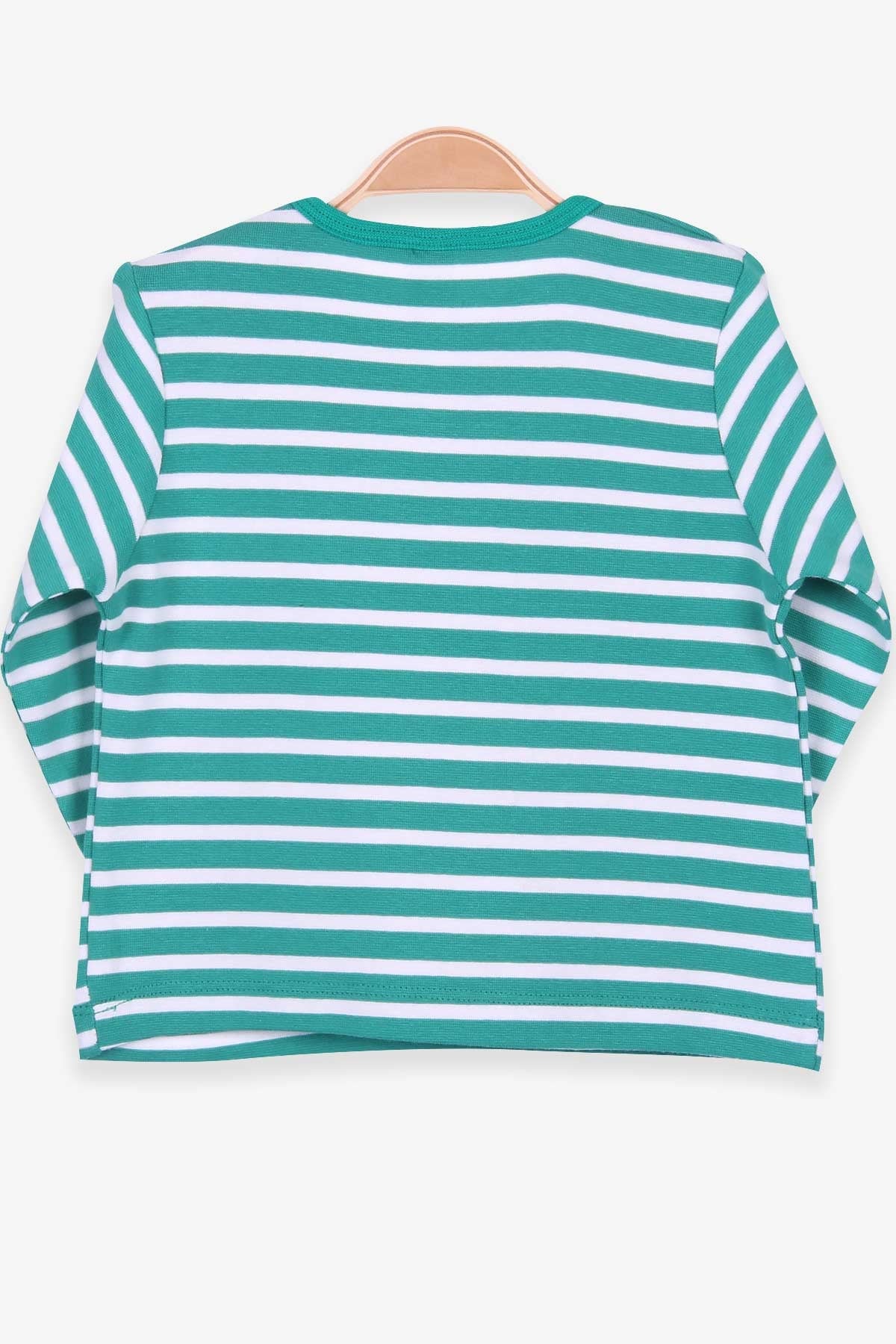 Breeze Erkek Bebek Uzun Kollu Tişört Patlı Çizgili Yeşil (9 Ay-3 Yaş)