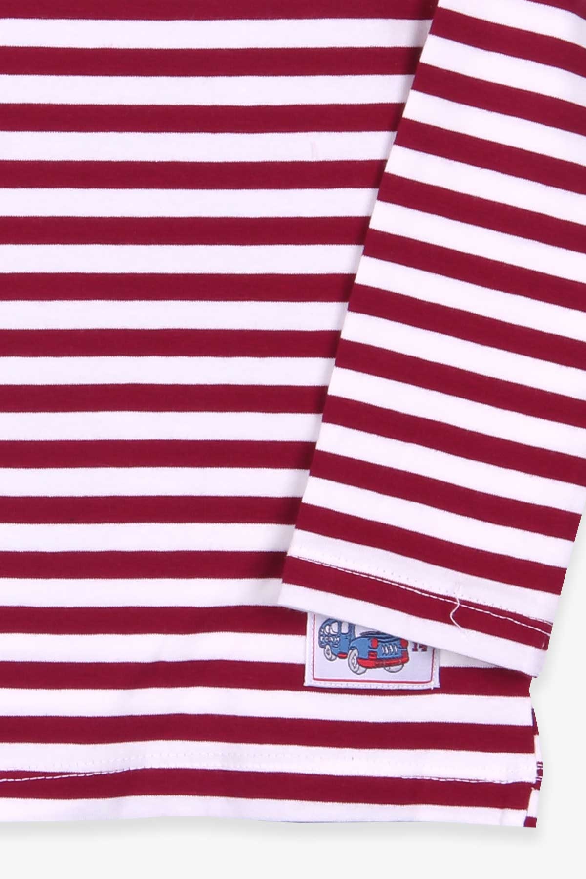 Breeze Erkek Bebek Uzun Kollu Tişört Patlı Çizgili Bordo (9 Ay-3 Yaş)