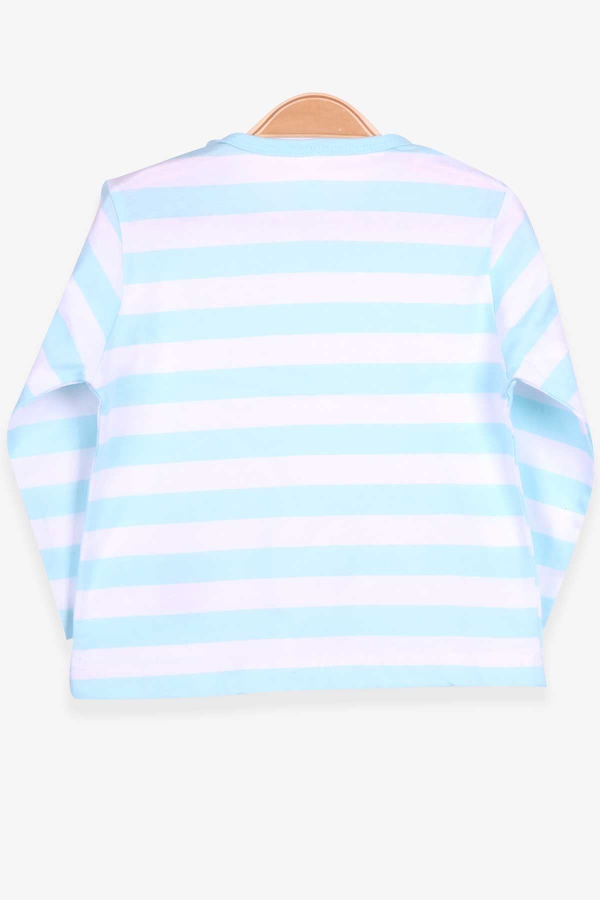 Breeze Erkek Bebek Uzun Kollu Tişört Patlı Çizgili Beyaz (9 Ay-3 Yaş)