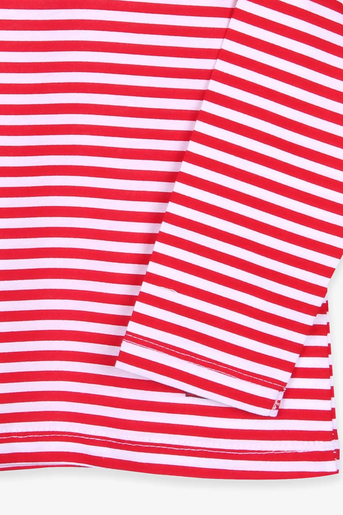 Breeze Erkek Bebek Uzun Kollu Tişört Patlı Çizgili Kırmızı (9 Ay-3 Yaş)