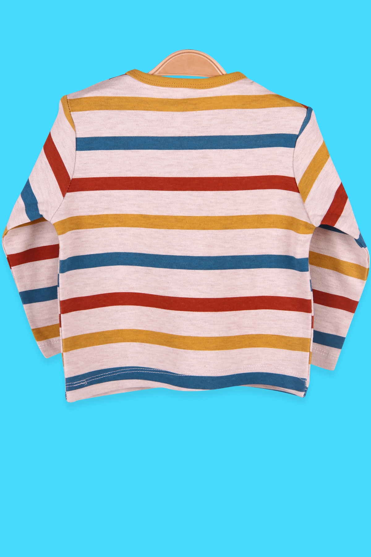Breeze Erkek Bebek Uzun Kollu Tişört Patlı Çizgili Bej (9 Ay-3 Yaş)