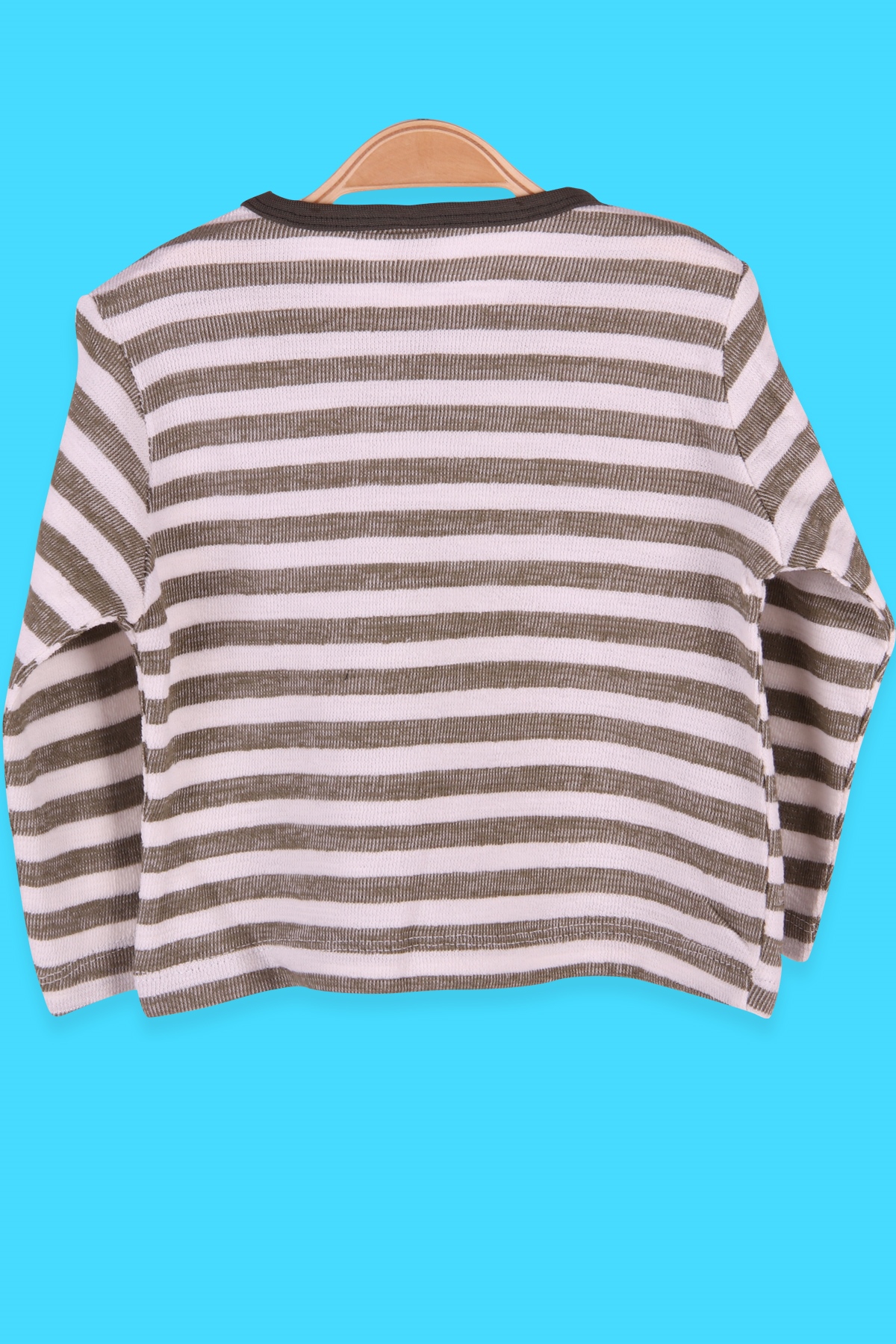 Breeze Erkek Bebek Uzun Kollu Tişört Patlı Çizgili Yeşil (9 Ay-3 Yaş)