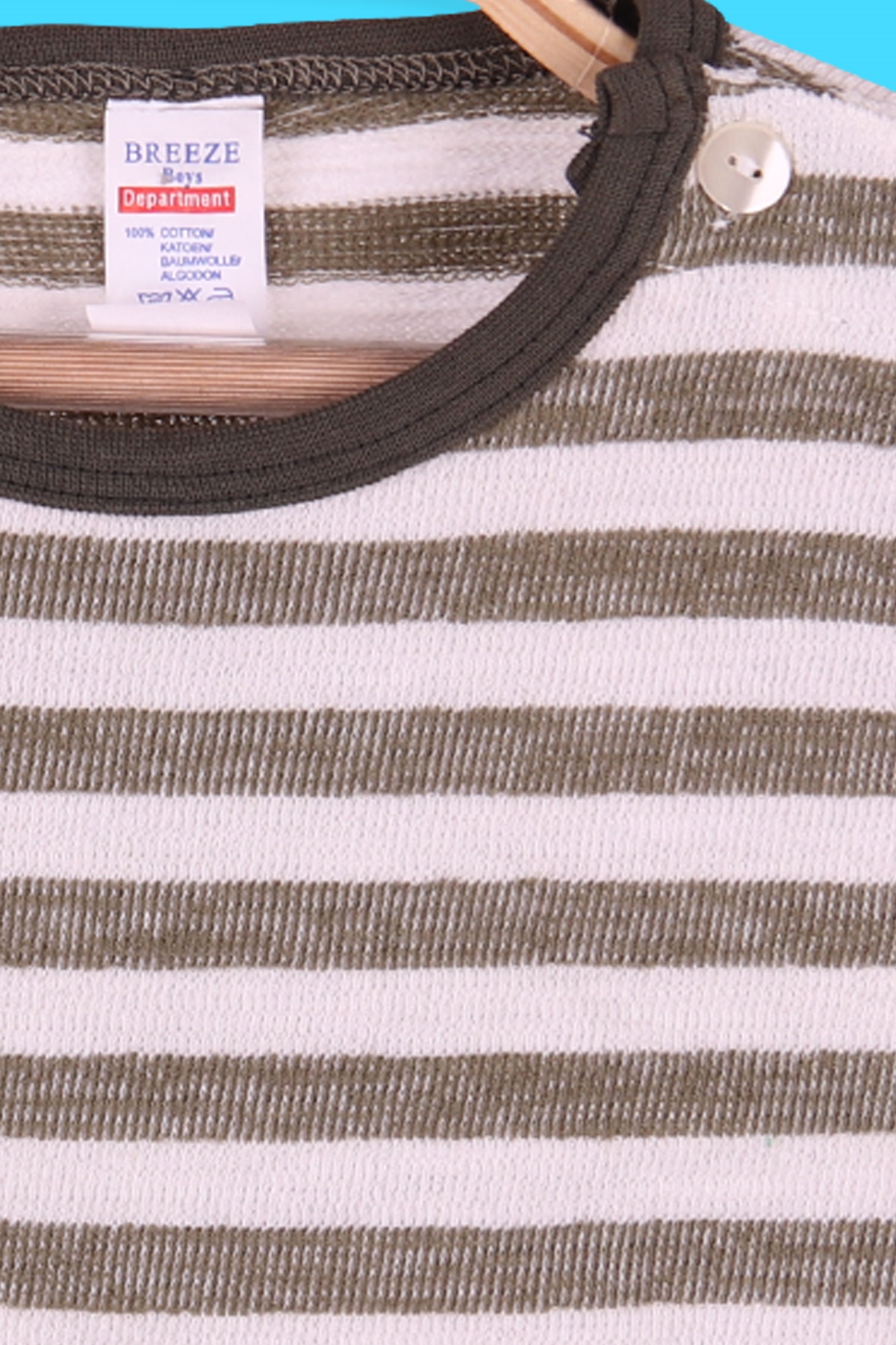 Breeze Erkek Bebek Uzun Kollu Tişört Patlı Çizgili Yeşil (9 Ay-3 Yaş)