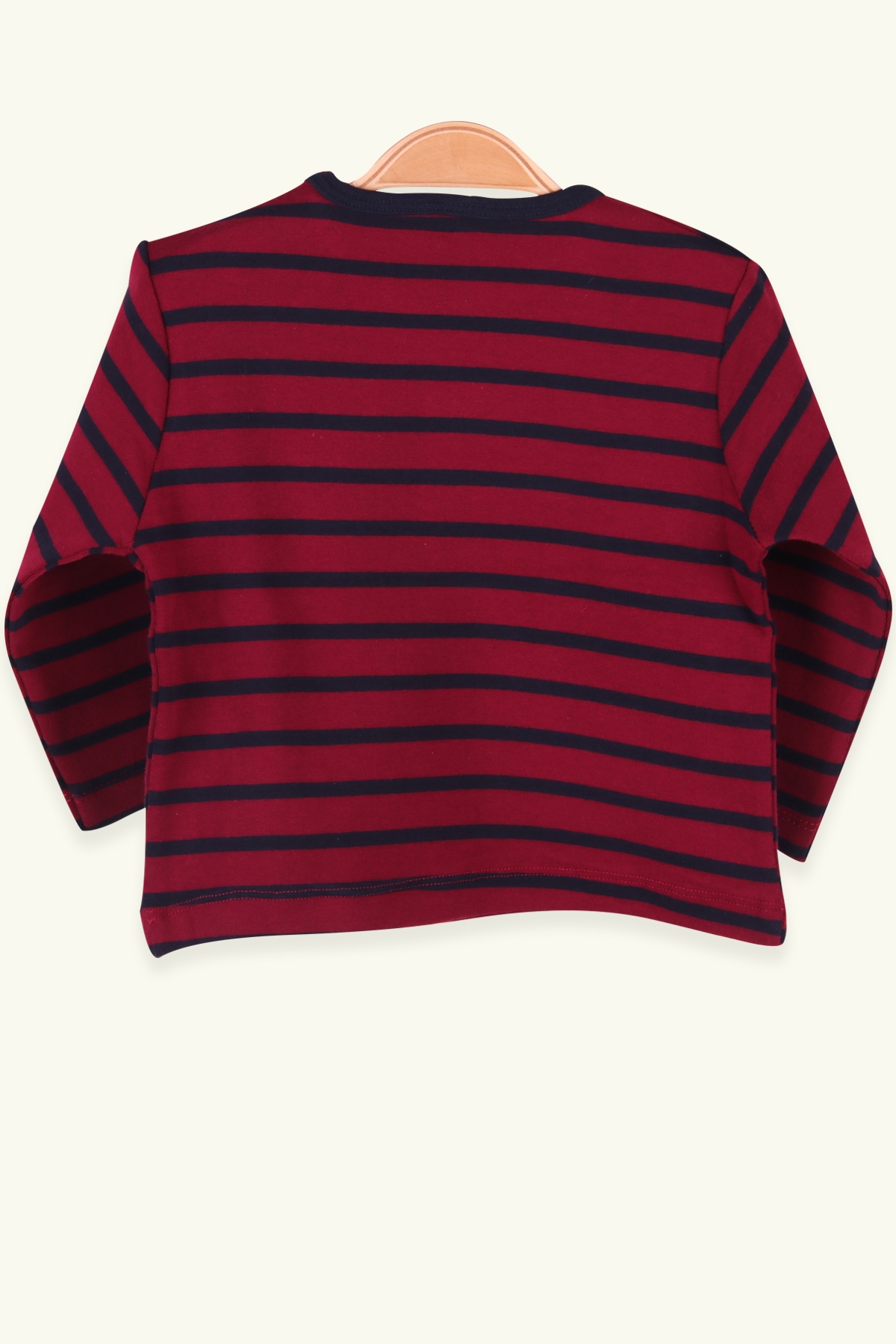 Breeze Erkek Bebek Uzun Kollu Tişört Patlı Çizgili Bordo (9 Ay-3 Yaş)