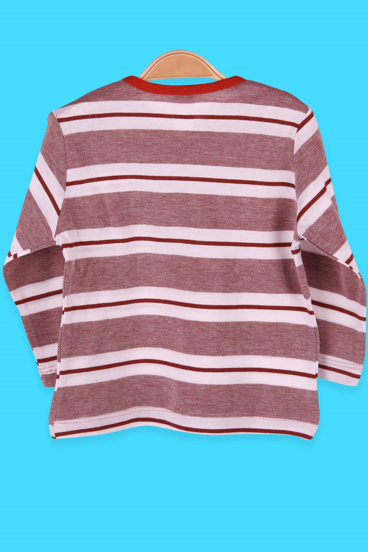 Breeze Erkek Bebek Uzun Kollu Tişört Patlı Çizgili Tarçın (9 Ay-3 Yaş)