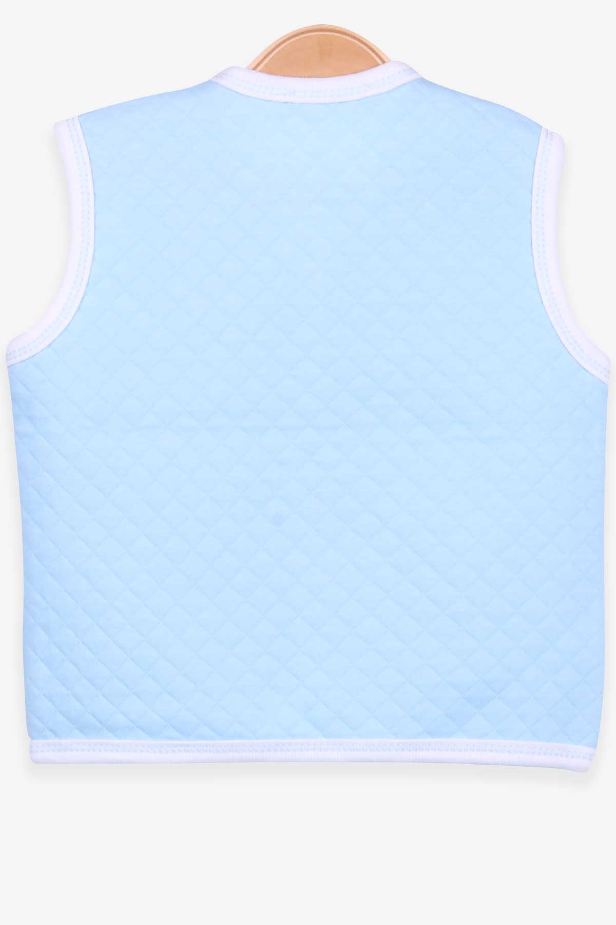 Breeze Erkek Bebek Yelek Çıtçıtlı Açık Mavi (0-3 Ay-9 Ay)