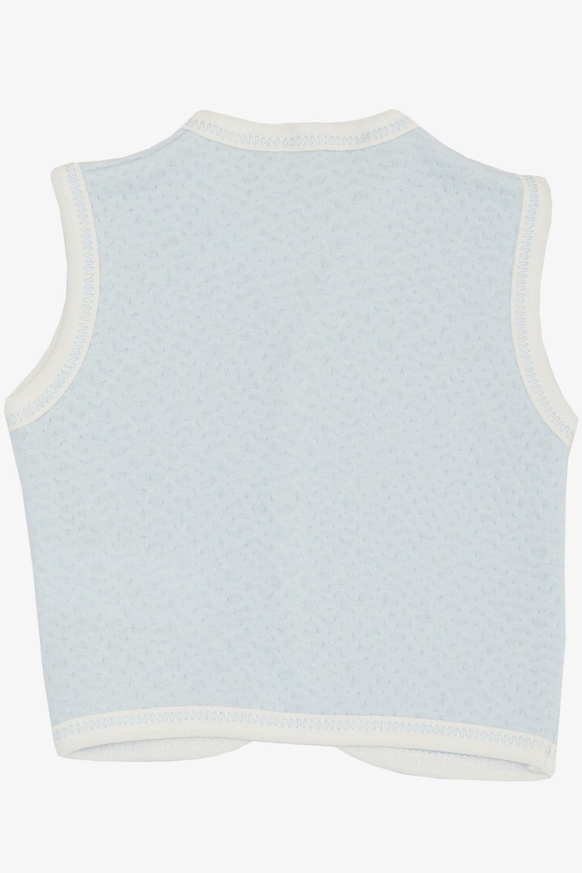 Breeze Erkek Bebek Yelek Çıtçıtlı Açık Mavi (0-9 Ay)