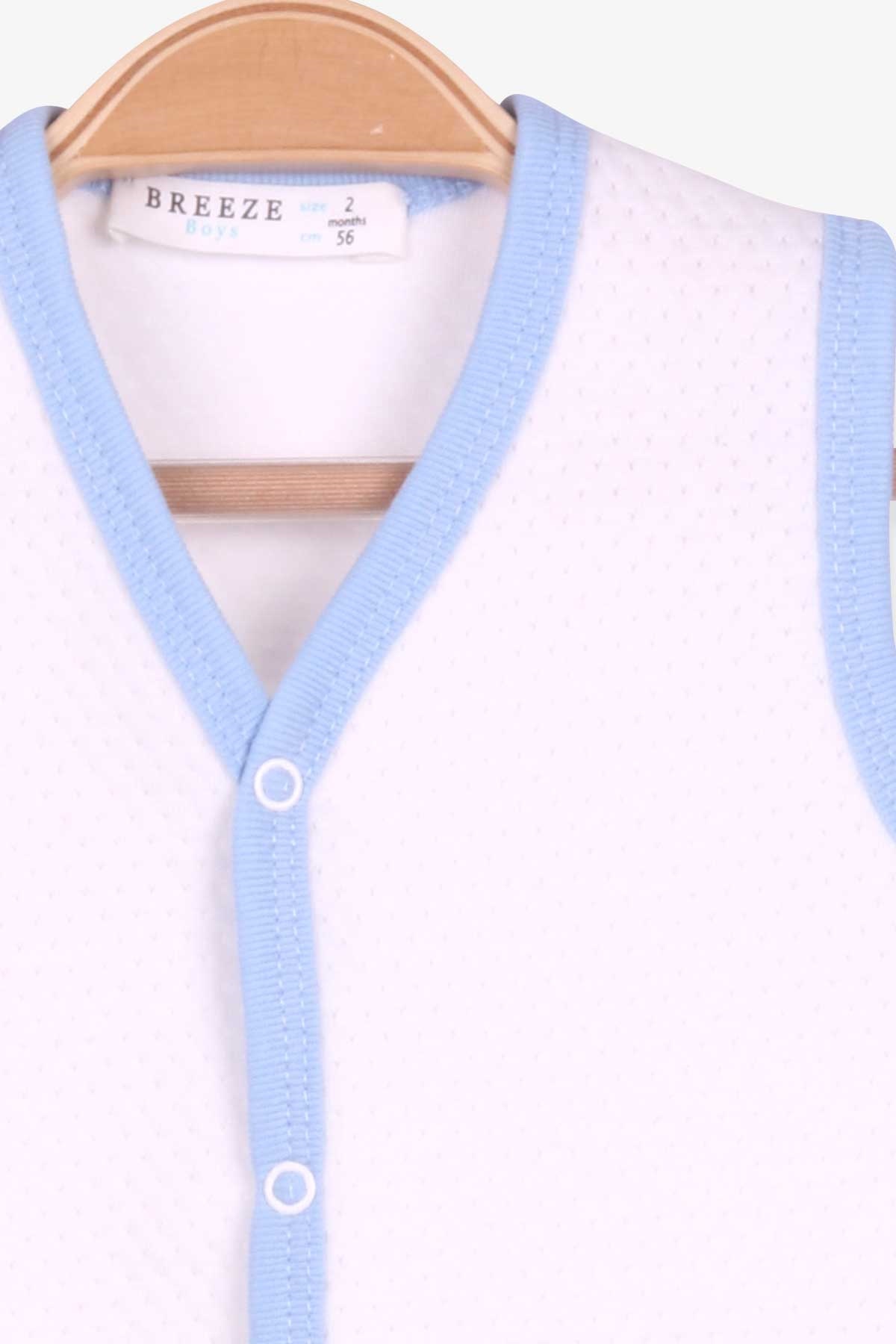 Breeze Erkek Bebek Yelek Çıtçıtlı Ekru (0-3 Ay-6 Ay)