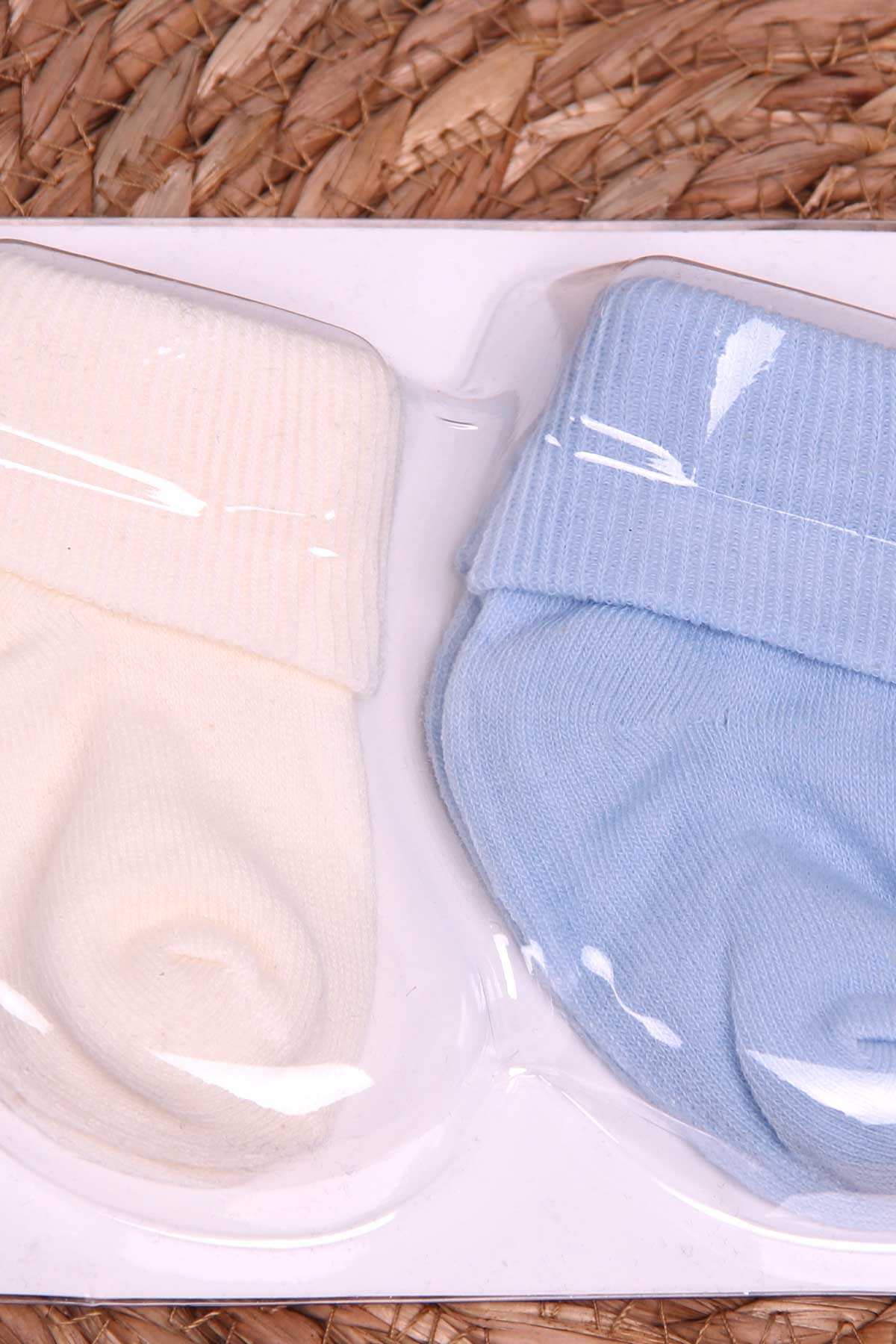Breeze Erkek Bebek Yenidoğan Çorap 3 lü Basic Karışık Renk