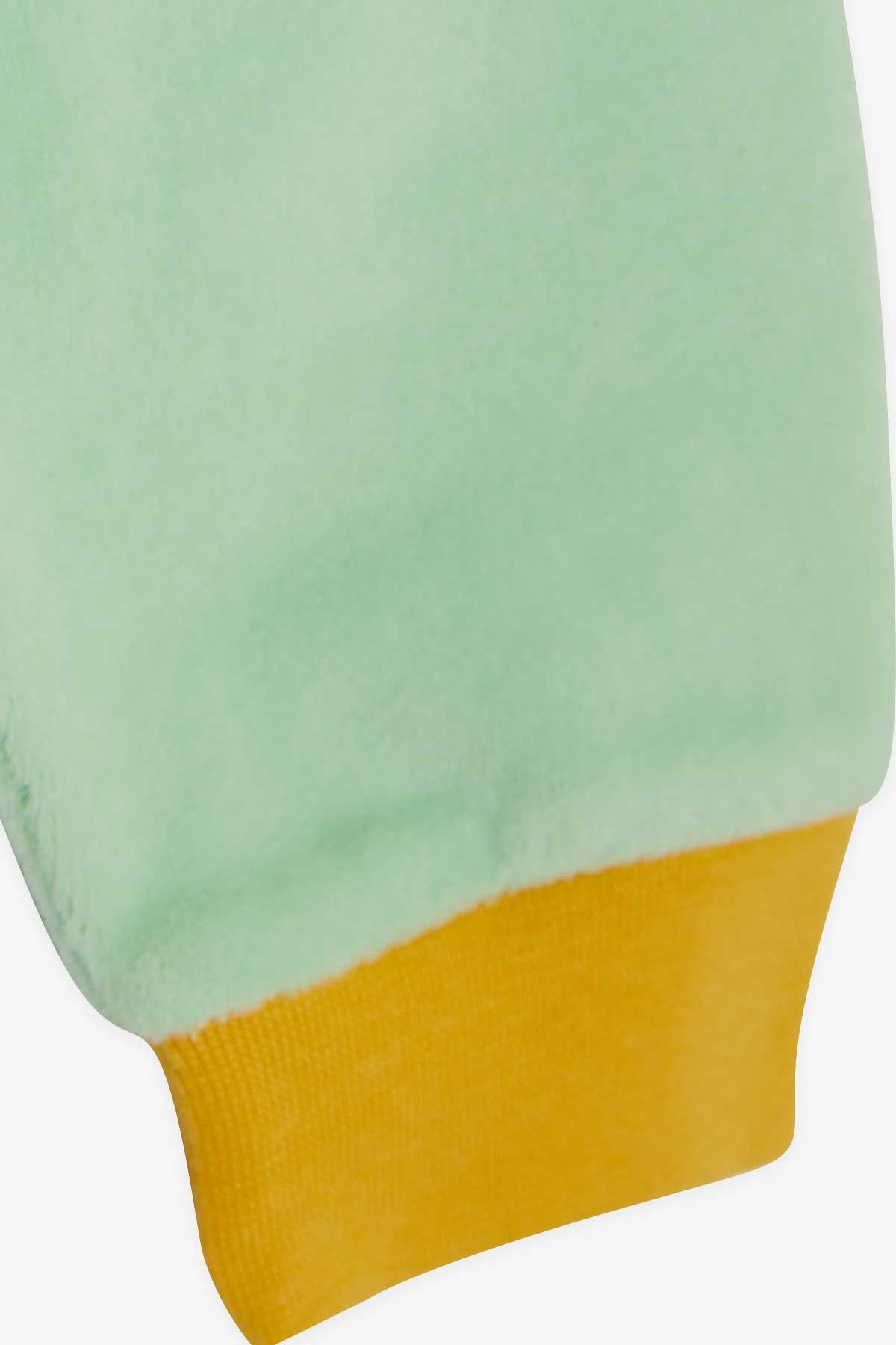 Breeze Erkek Bebek Zıbınlı 3 lü Takım Nakışlı Su Yeşili (6 Ay)