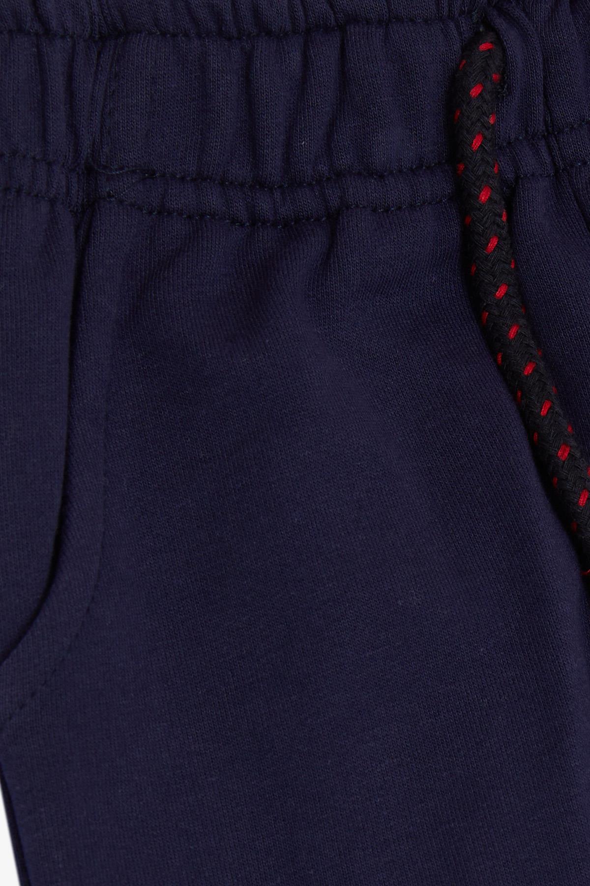 Breeze Erkek Çocuk Alt Bağcık Aksesuarlı Beli Lastikli Cepli Koyu Mavi (1-4 Yaş)