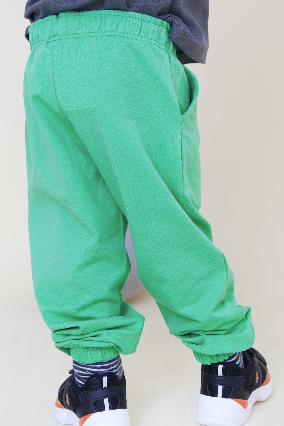 Breeze Erkek Çocuk Alt Gülenyüz Arma Nakışlı Bağcık Aksesuarlı Yeşil (1-3 Yaş)