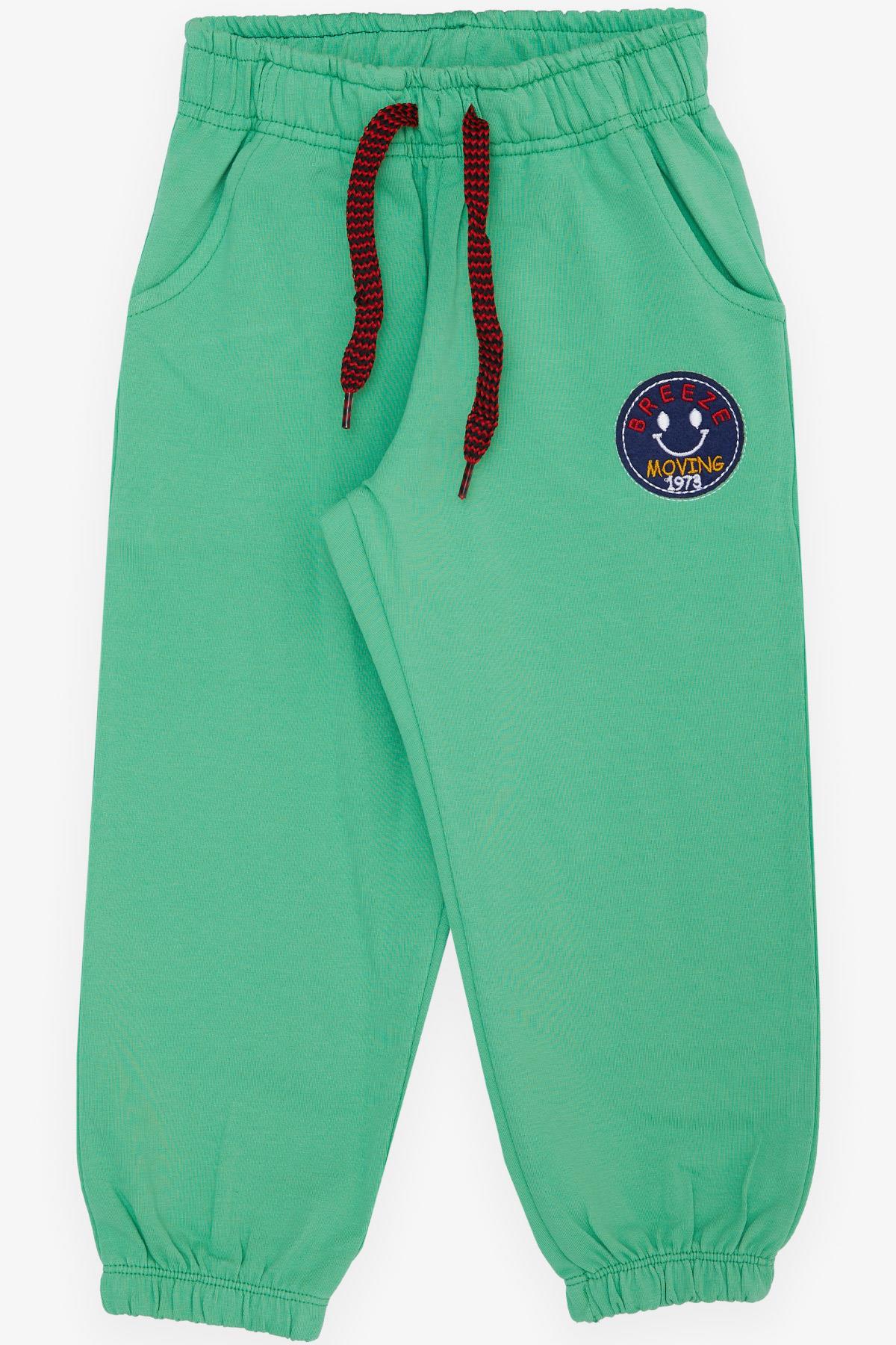 Breeze Erkek Çocuk Alt Gülenyüz Arma Nakışlı Bağcık Aksesuarlı Yeşil (1-3 Yaş)