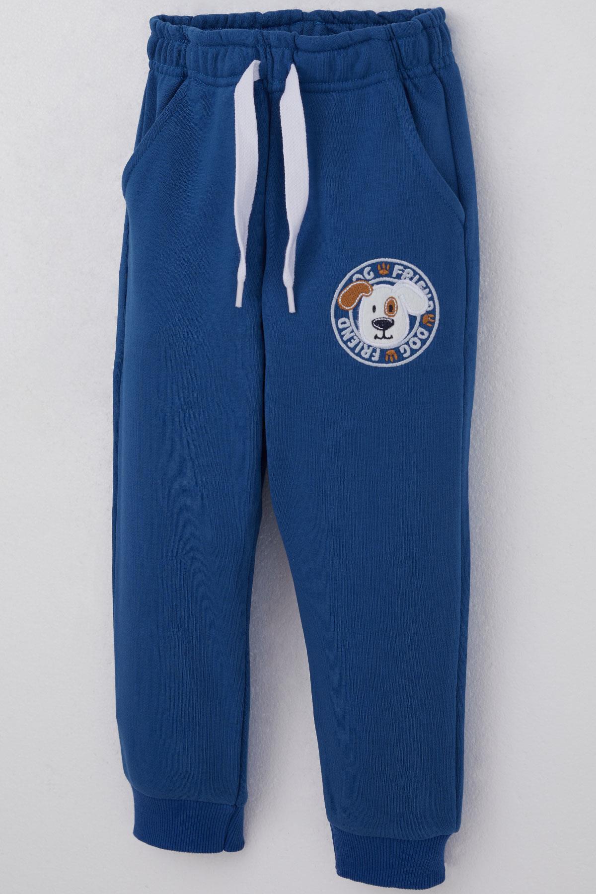 Breeze Erkek Çocuk Alt Köpekçik Nakışlı Bağcık Aksesuarlı Saks Mavisi (1-4 Yaş)