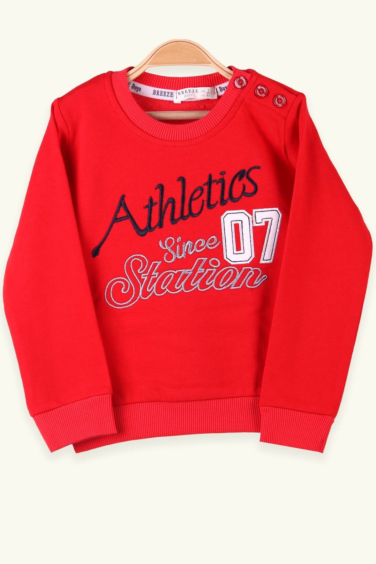 Breeze Erkek Çocuk Baskılı Sweatshirt Kırmızı (1.5-5 Yaş)