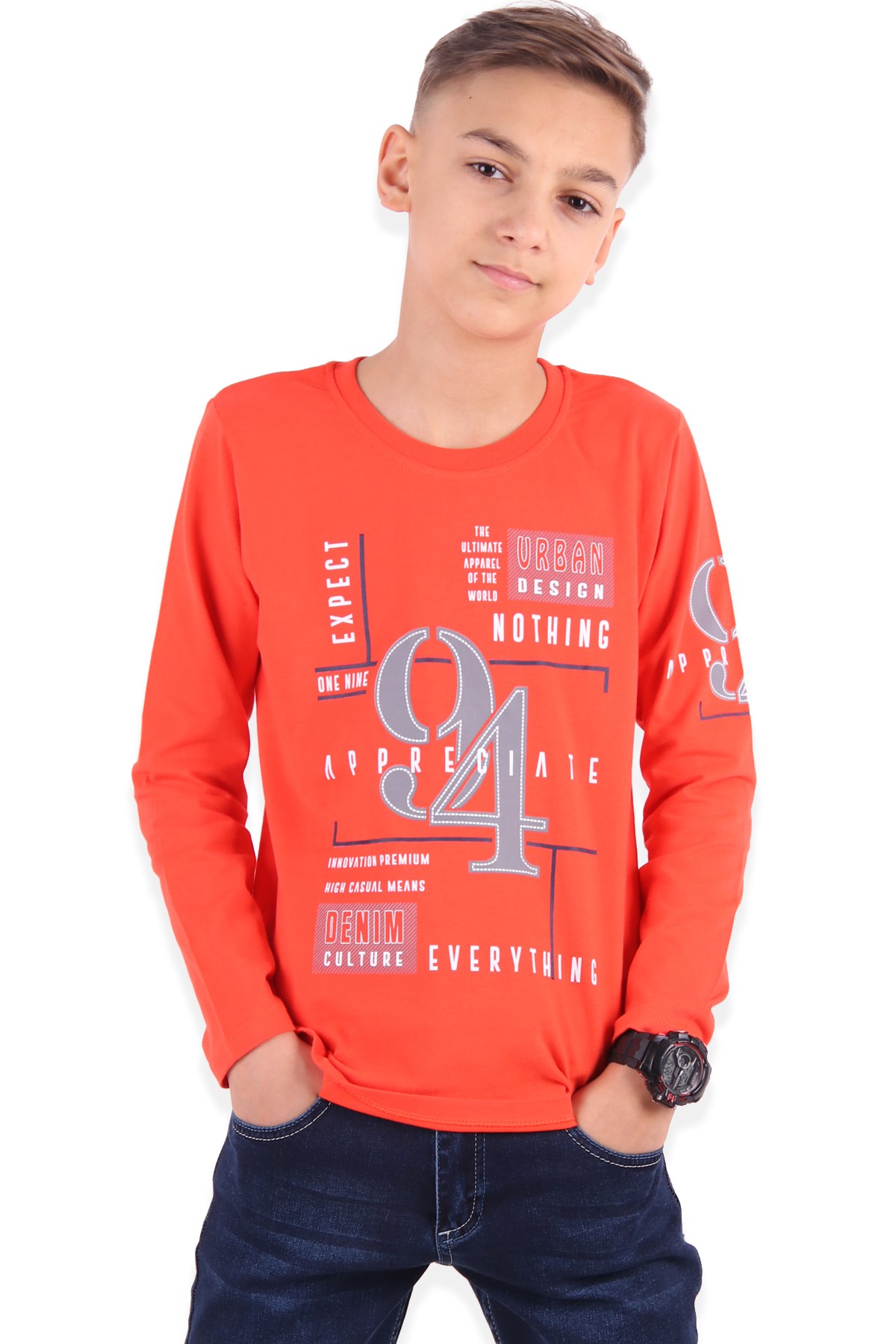 Breeze Erkek Çocuk Body 94 Turuncu (6-12 Yaş)