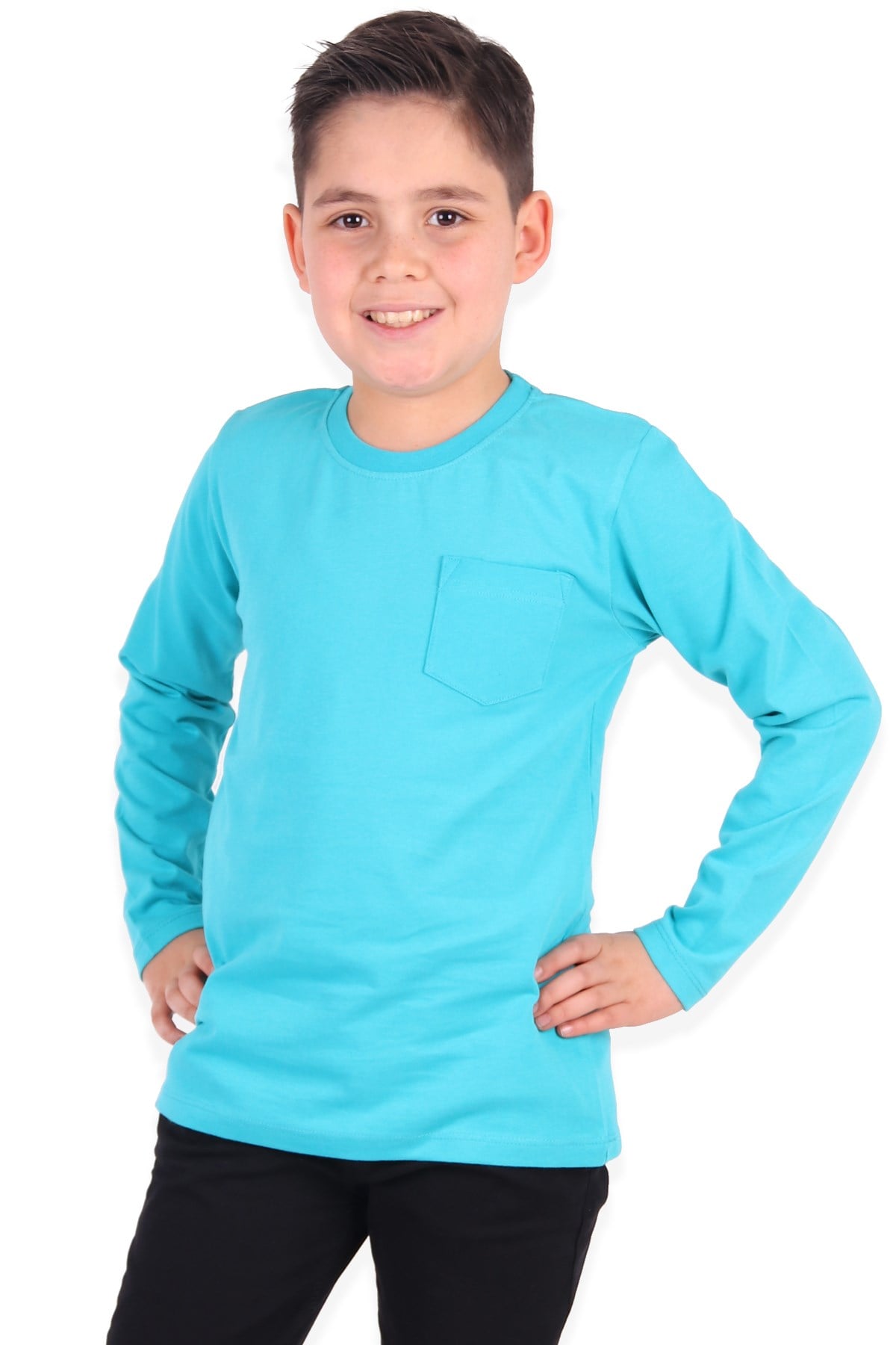 Breeze Erkek Çocuk Body Cepli Turkuaz (4-8 Yaş)
