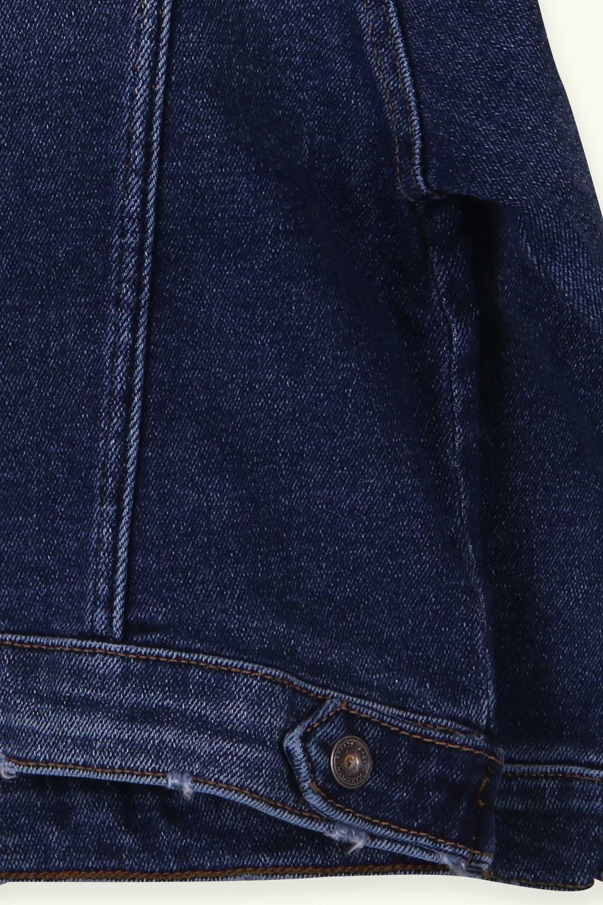 Breeze Erkek Çocuk Ceket Taşlanmış Denim Koyu Mavi (3-6 Yaş)