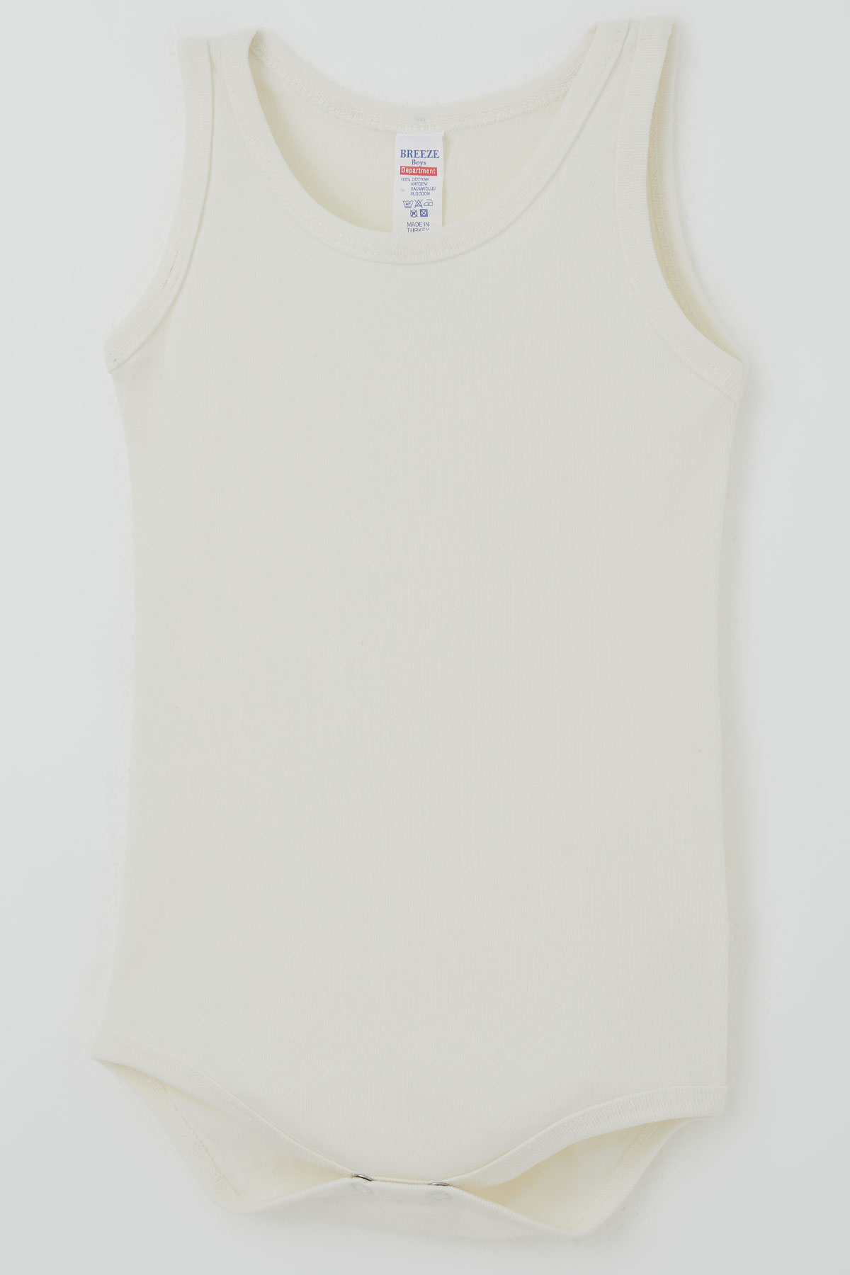 Breeze Erkek Çocuk Çıtçıtlı Atlet Zıbın Body Basic Ekru (1-3 Yaş)