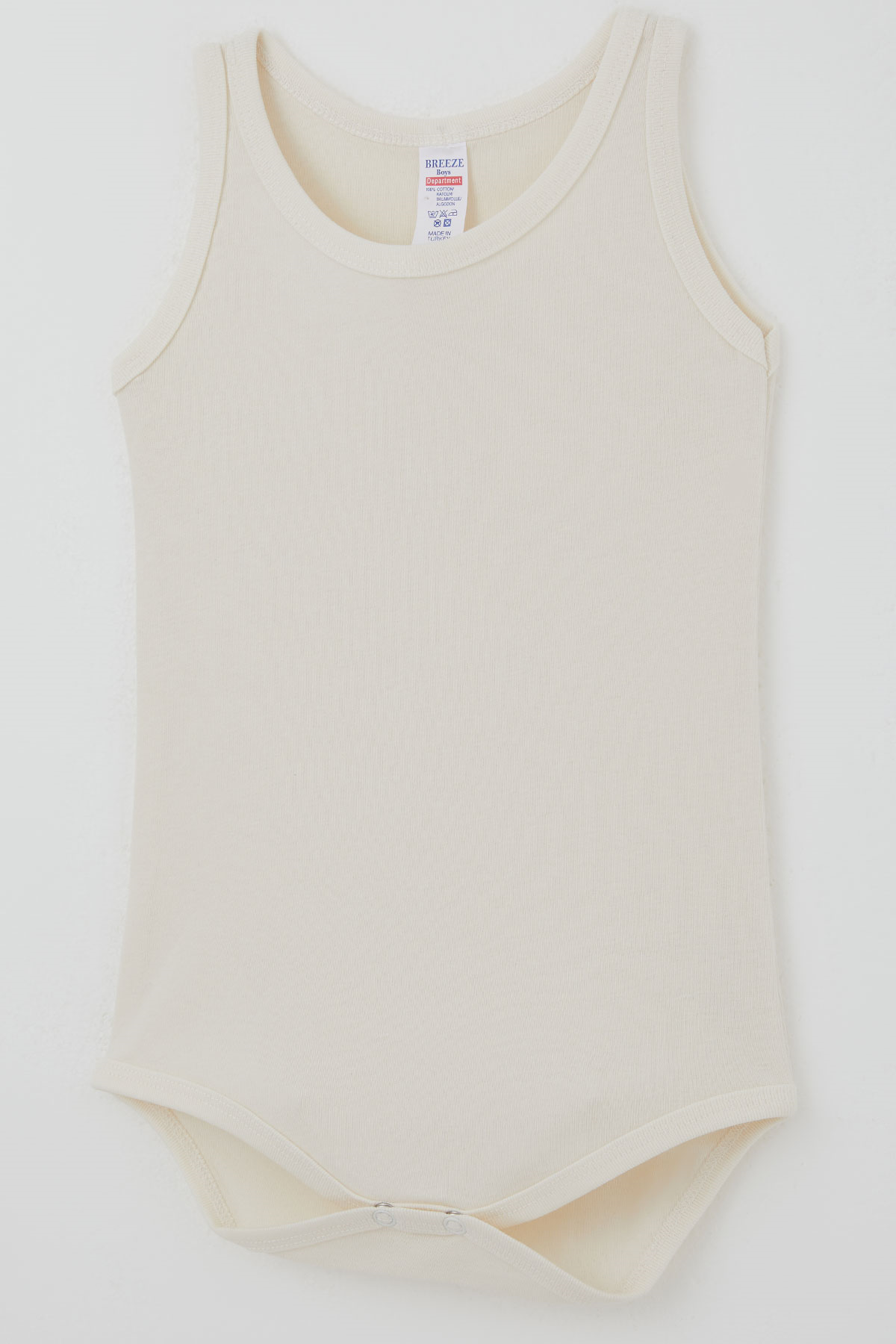 Breeze Erkek Çocuk Çıtçıtlı Atlet Zıbın Body Basic Ekru (1-3 Yaş)