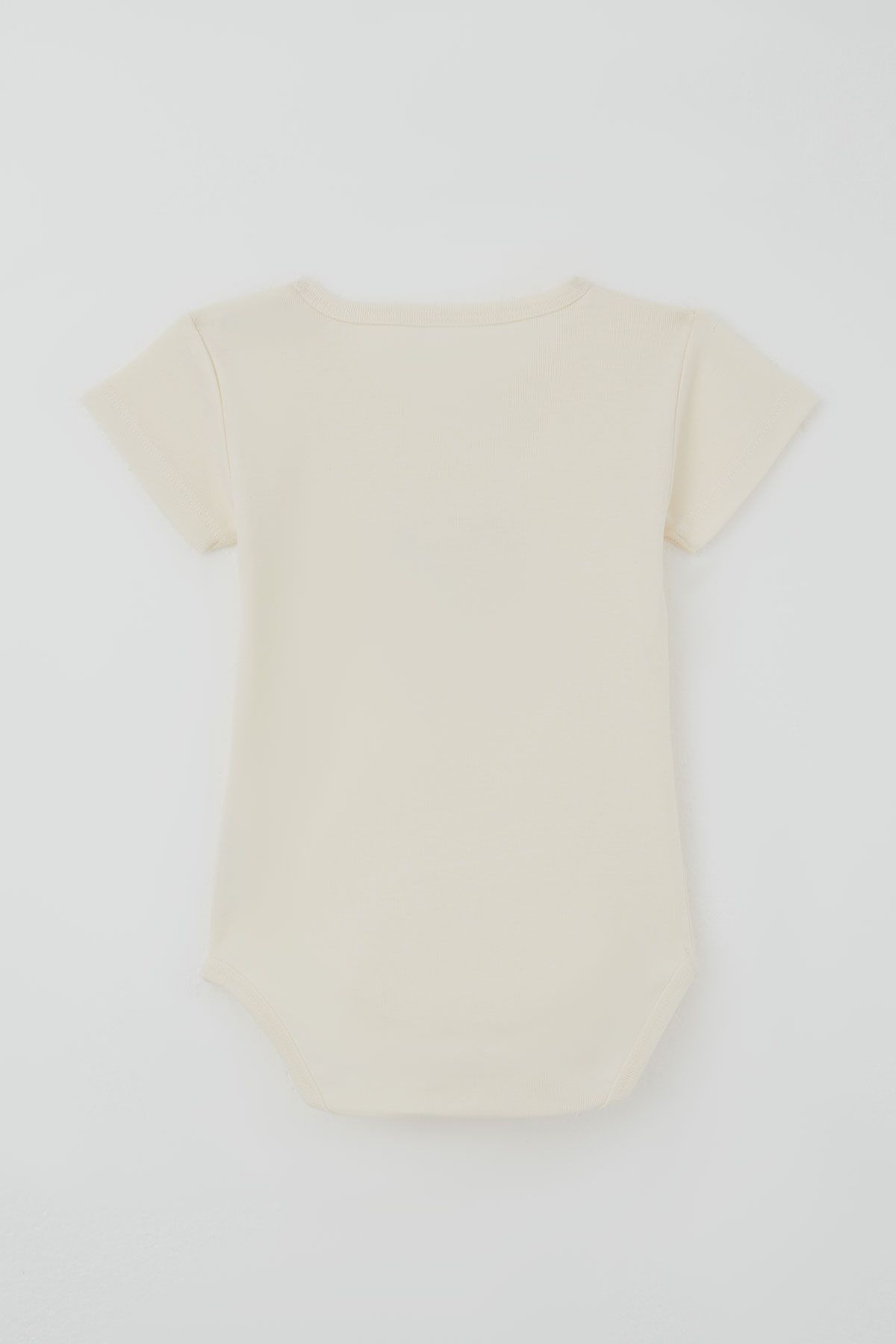 Breeze Erkek Çocuk Çıtçıtlı Kısa Kollu Zıbın Body Şapkalı Sevimli İş Makinesi Baskılı Krem (1-3 Yaş)