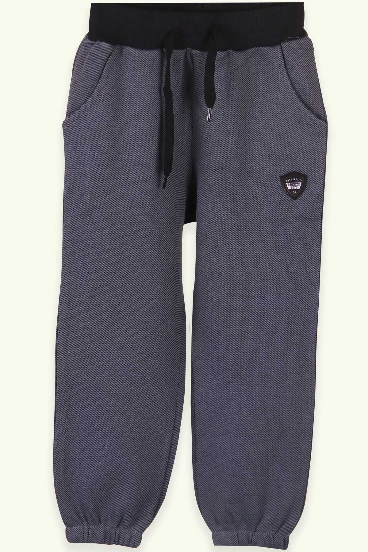 Breeze Erkek Çocuk Eşofman Altı Armalı Nakışlı Füme (4-8 Yaş)