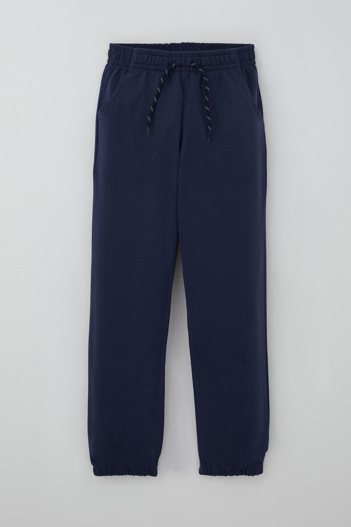 Breeze Erkek Çocuk Eşofman Altı Bağcık Aksesuarlı Cepli Lacivert (4-8 Yaş)