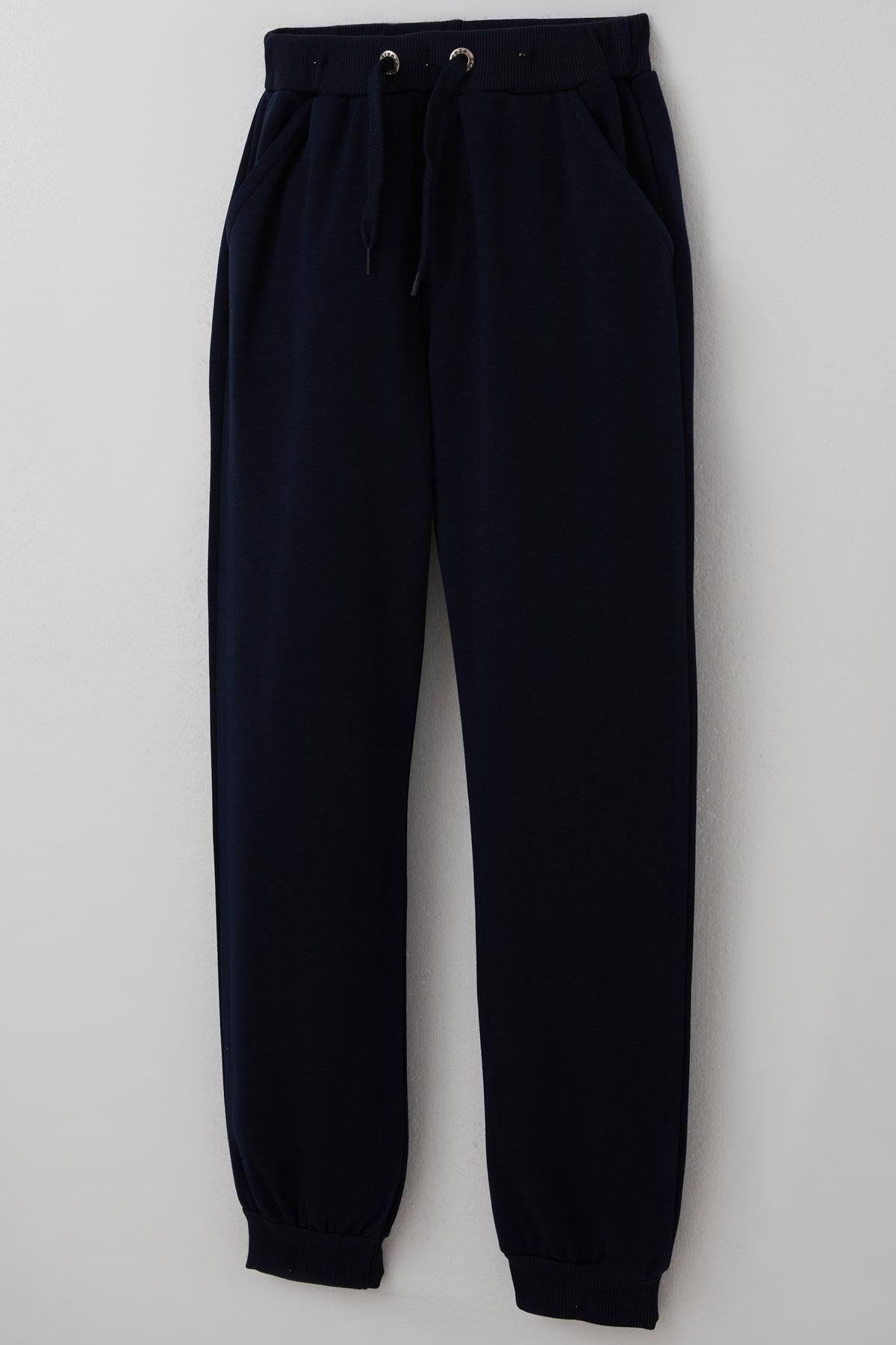 Breeze Erkek Çocuk Eşofman Altı Bağcık Aksesuarlı Cepli Lacivert (7-11 Yaş)