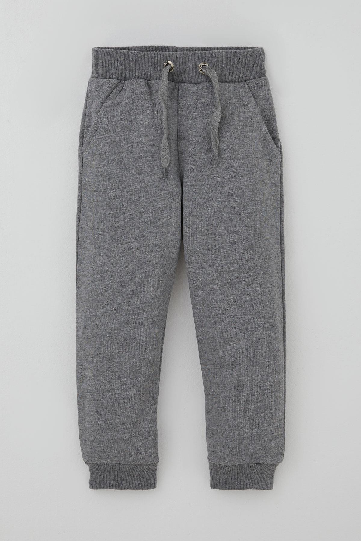 Breeze Erkek Çocuk Eşofman Altı Bağcık Aksesuarlı Cepli Gri Melanj (2-6 Yaş)