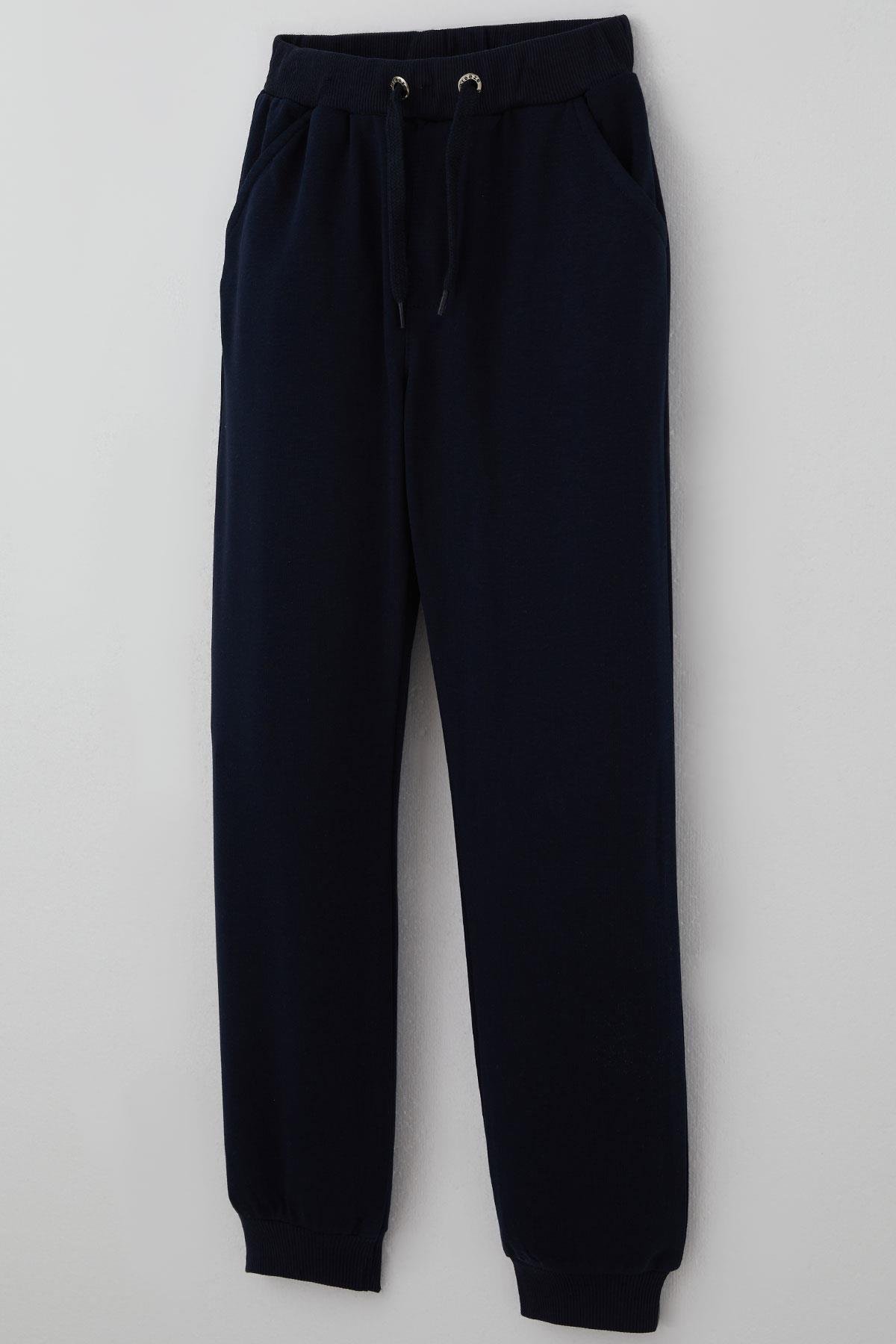 Breeze Erkek Çocuk Eşofman Altı Bağcık Aksesuarlı Cepli Lacivert (7-11 Yaş)