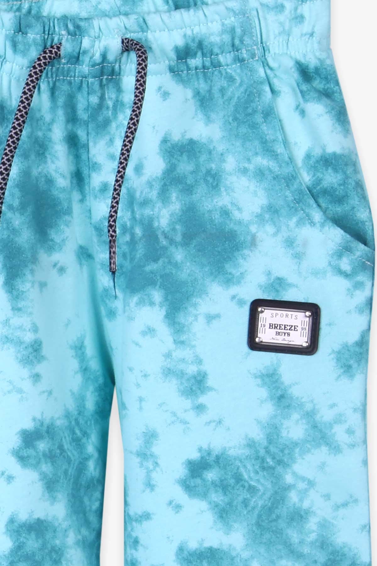 Breeze Erkek Çocuk Eşofman Altı Batik Desenli Turkuaz (1.5-5 Yaş)