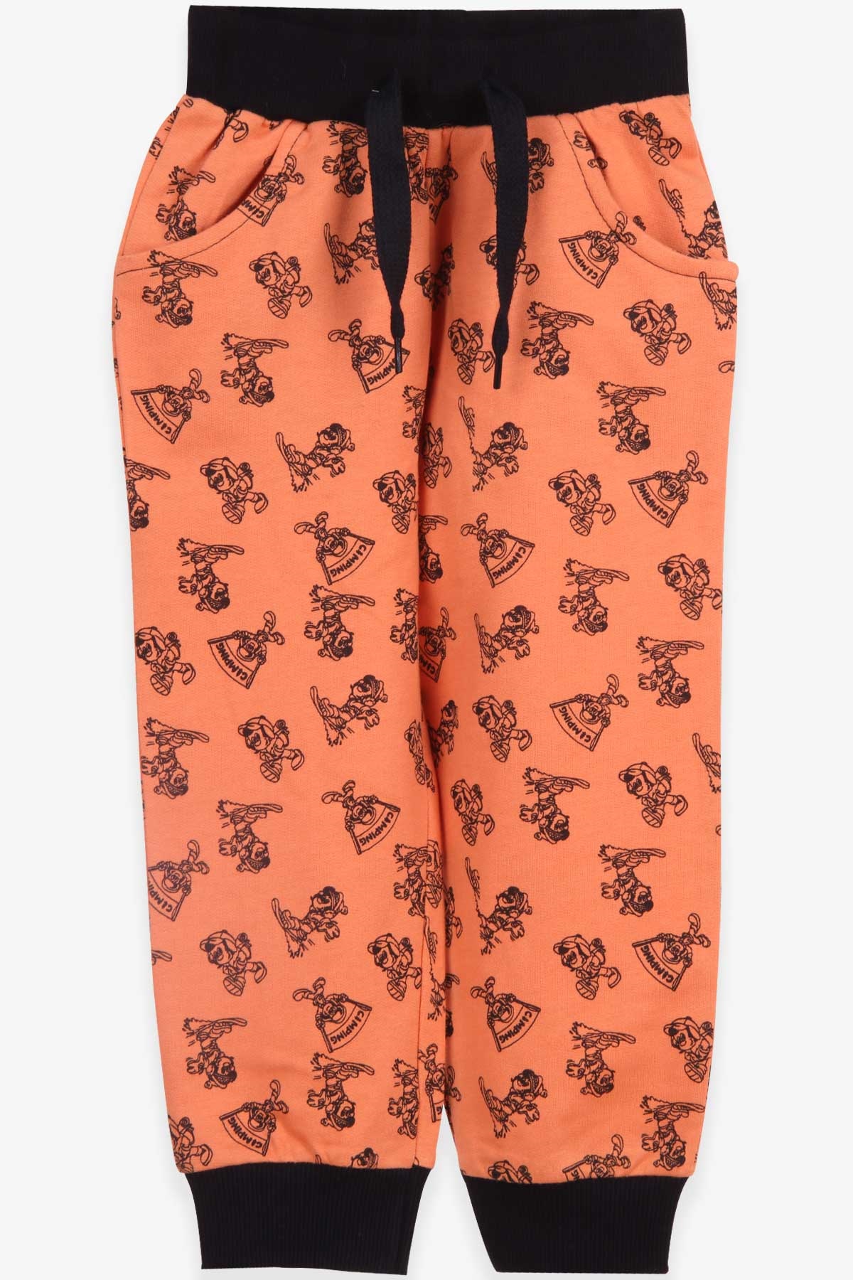 Breeze Erkek Çocuk Eşofman Altı Çocuk Desenli Turuncu (2-6 Yaş)