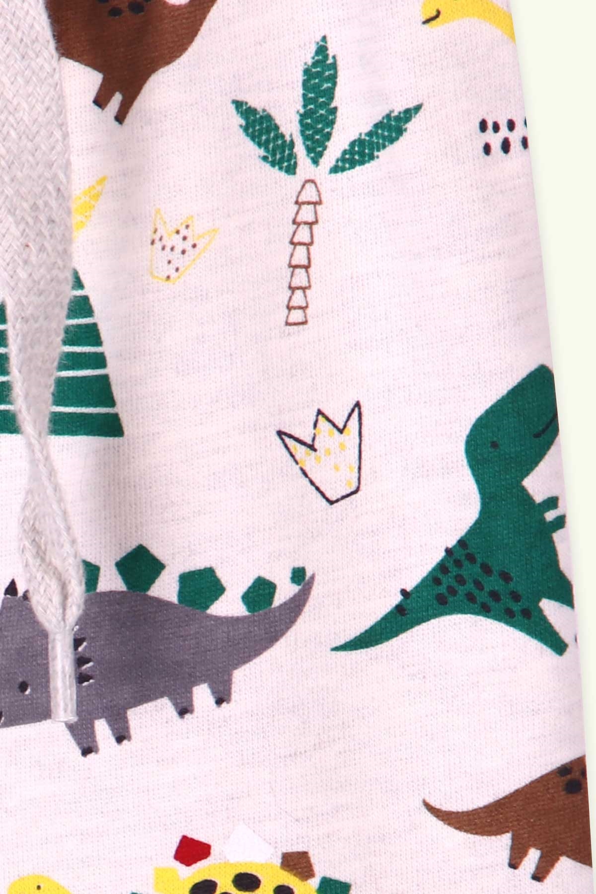 Breeze Erkek Çocuk Eşofman Altı Dinozor Desenli Krem (1.5-5 Yaş)