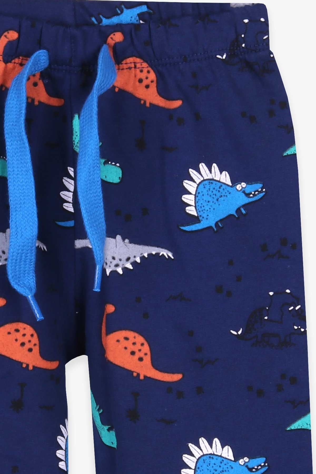 Breeze Erkek Çocuk Eşofman Altı Dinozor Baskılı Koyu Mavi (1.5-5 Yaş)