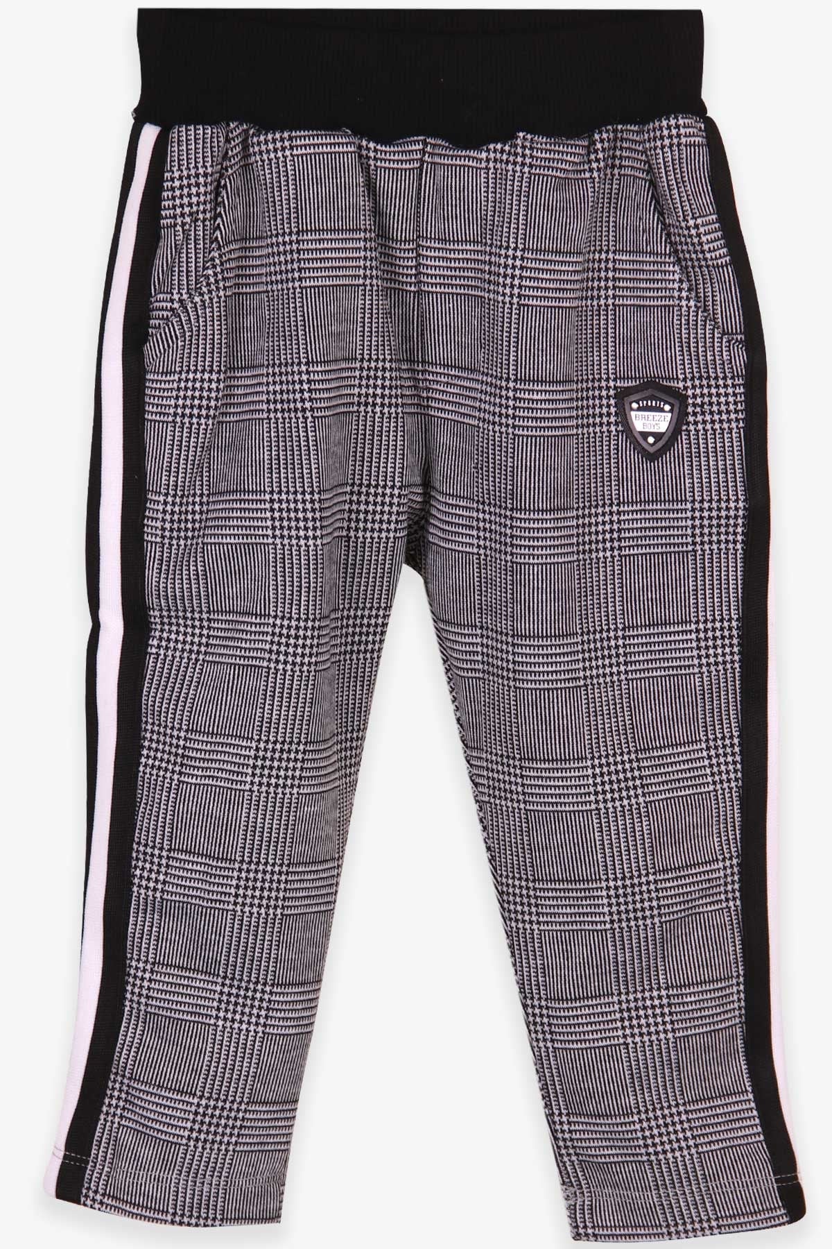 Breeze Erkek Çocuk Eşofman Altı Ekose Desenli Gri (1.5-5 Yaş)