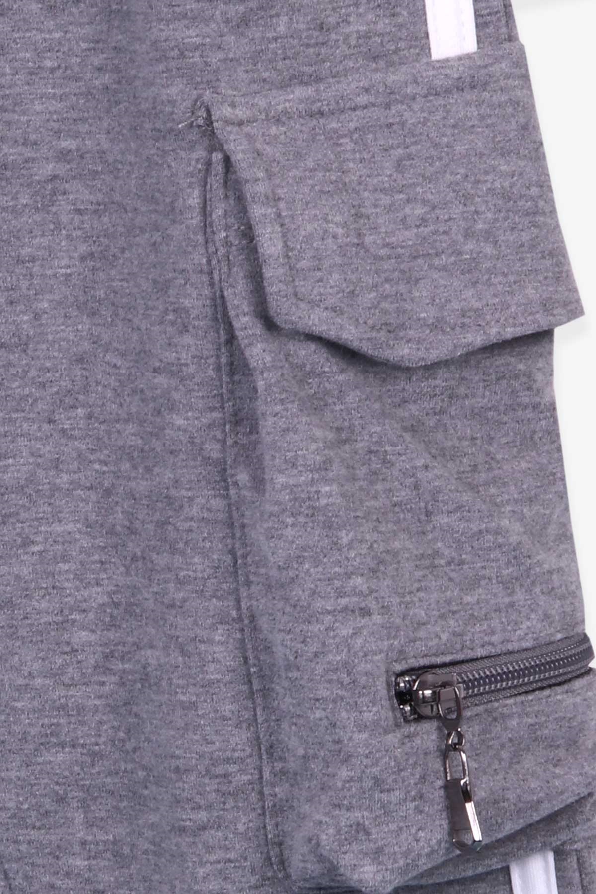 Breeze Erkek Çocuk Eşofman Altı Kargo Cepli Gri (7-12 Yaş)