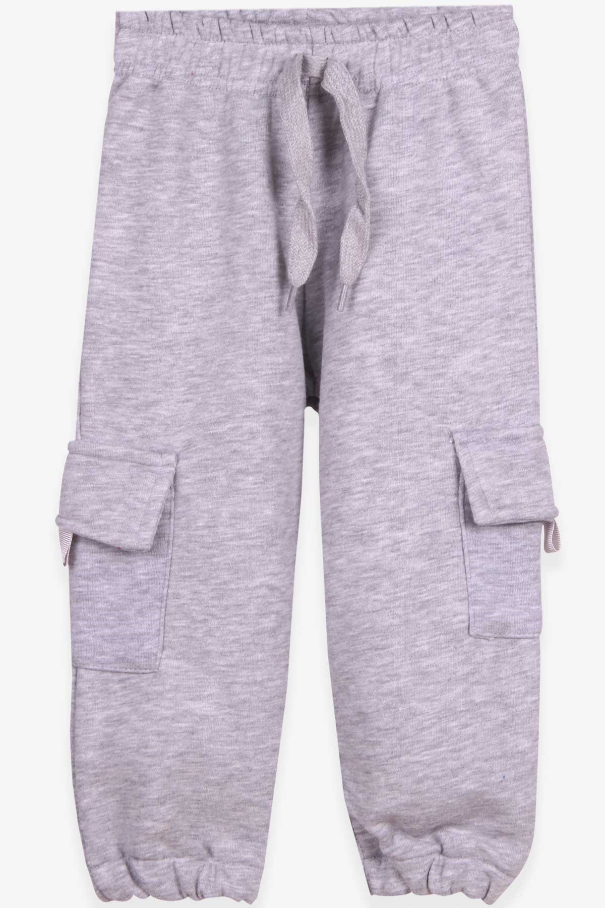 Breeze Erkek Çocuk Eşofman Altı Kargo Cepli Gri Melanj (3-7 Yaş)
