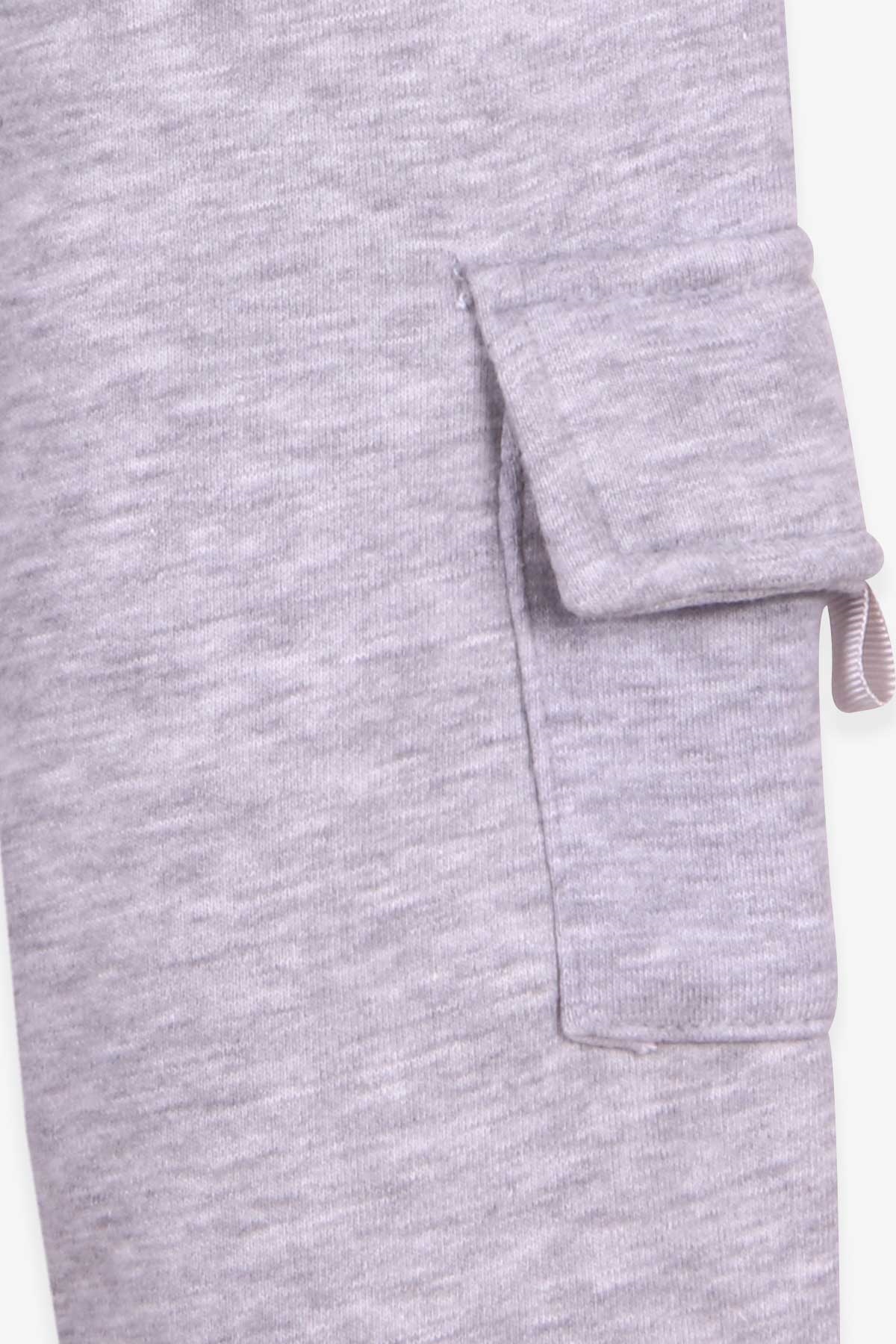 Breeze Erkek Çocuk Eşofman Altı Kargo Cepli Gri Melanj (3-7 Yaş)