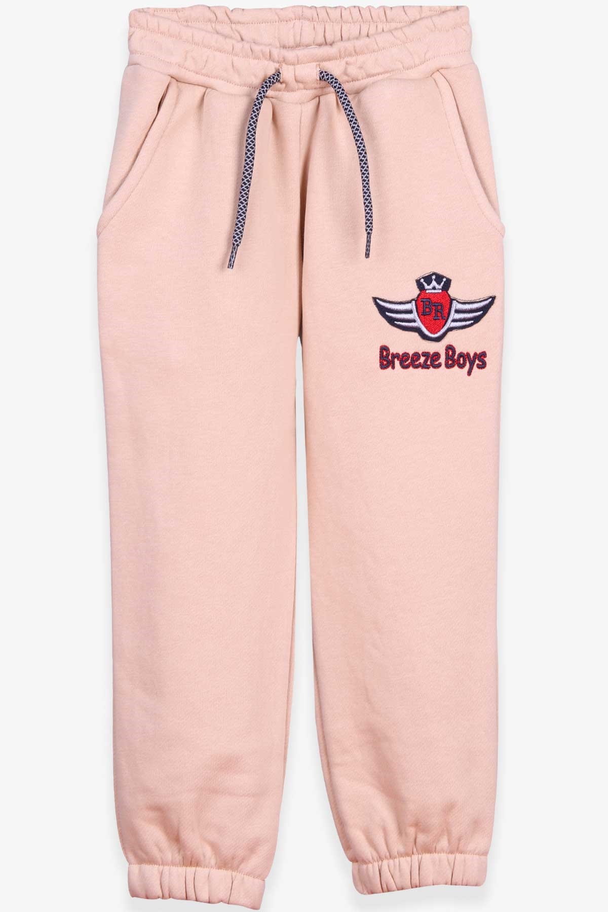 Breeze Erkek Çocuk Eşofman Altı Nakışlı Açık Kahverengi (4-8 Yaş)