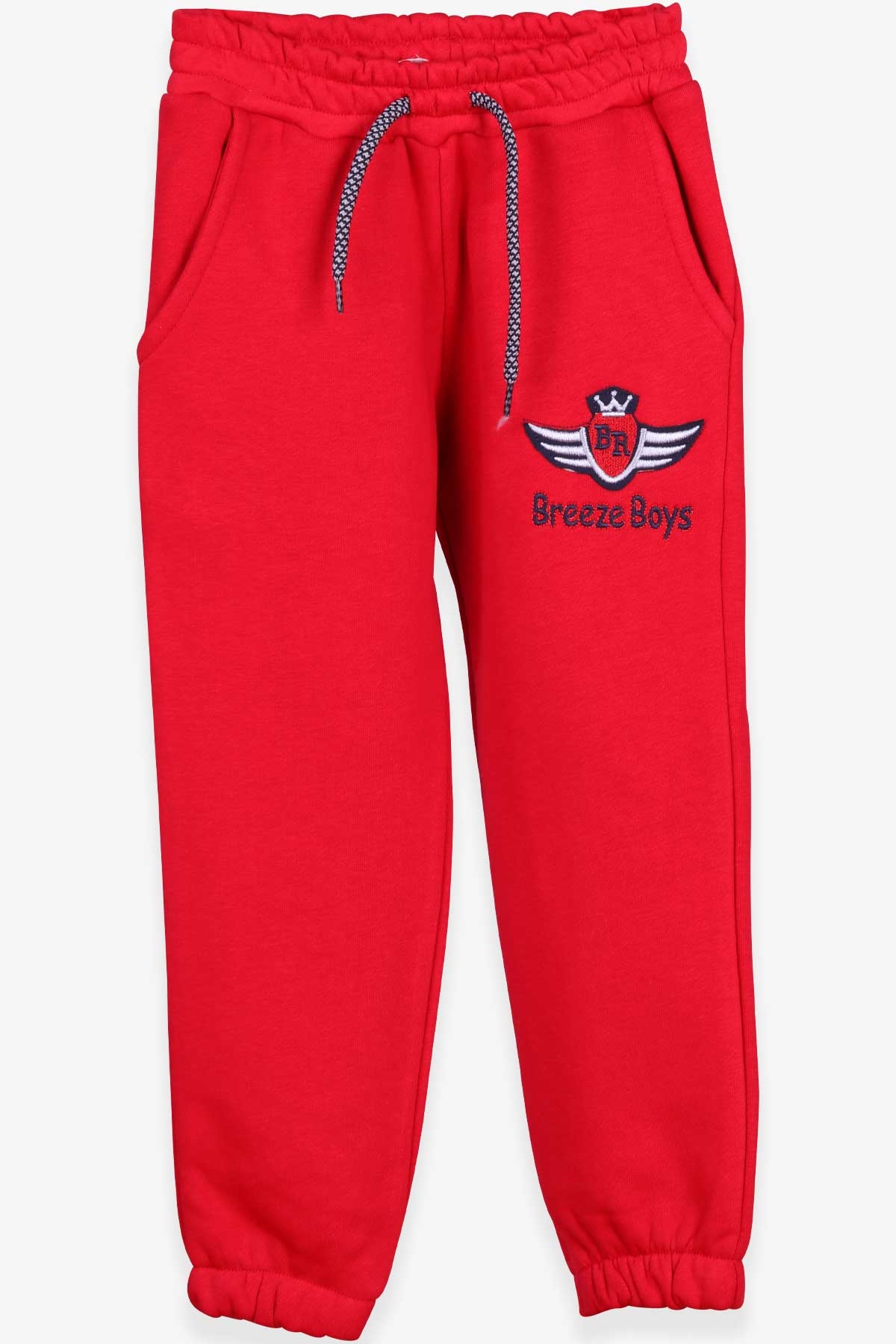Breeze Erkek Çocuk Eşofman Altı Nakışlı Kırmızı (4-8 Yaş)