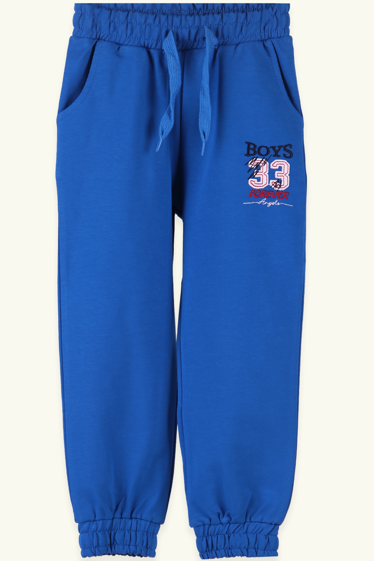 Breeze Erkek Çocuk Eşofman Altı Nakışlı Mavi (4-8 Yaş)