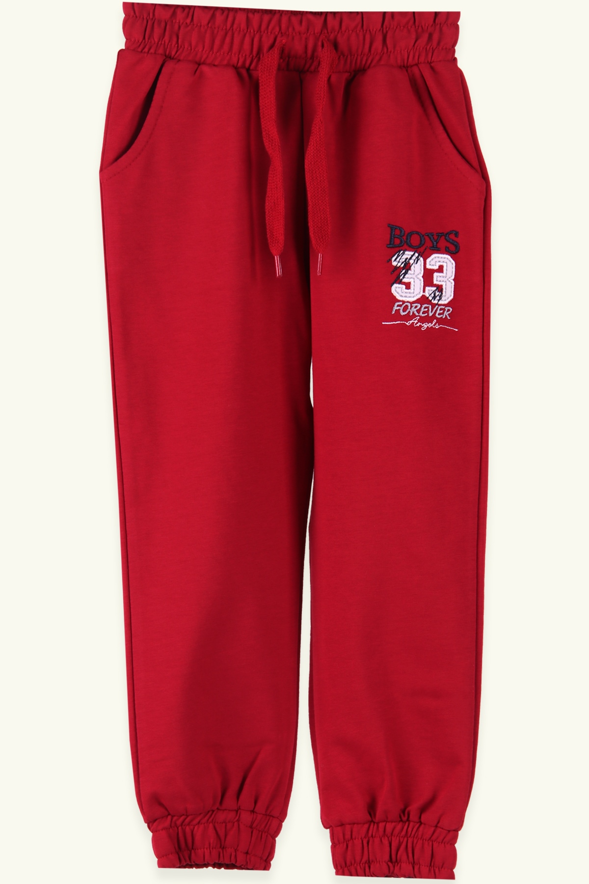 Breeze Erkek Çocuk Eşofman Altı Nakışlı Bordo (4-8 Yaş)