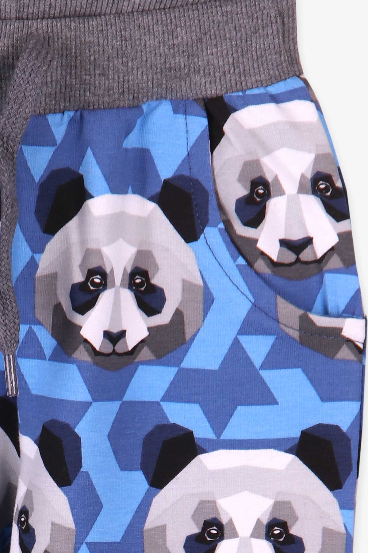 Breeze Erkek Çocuk Eşofman Altı Panda Desenli Mavi (1-3 Yaş)
