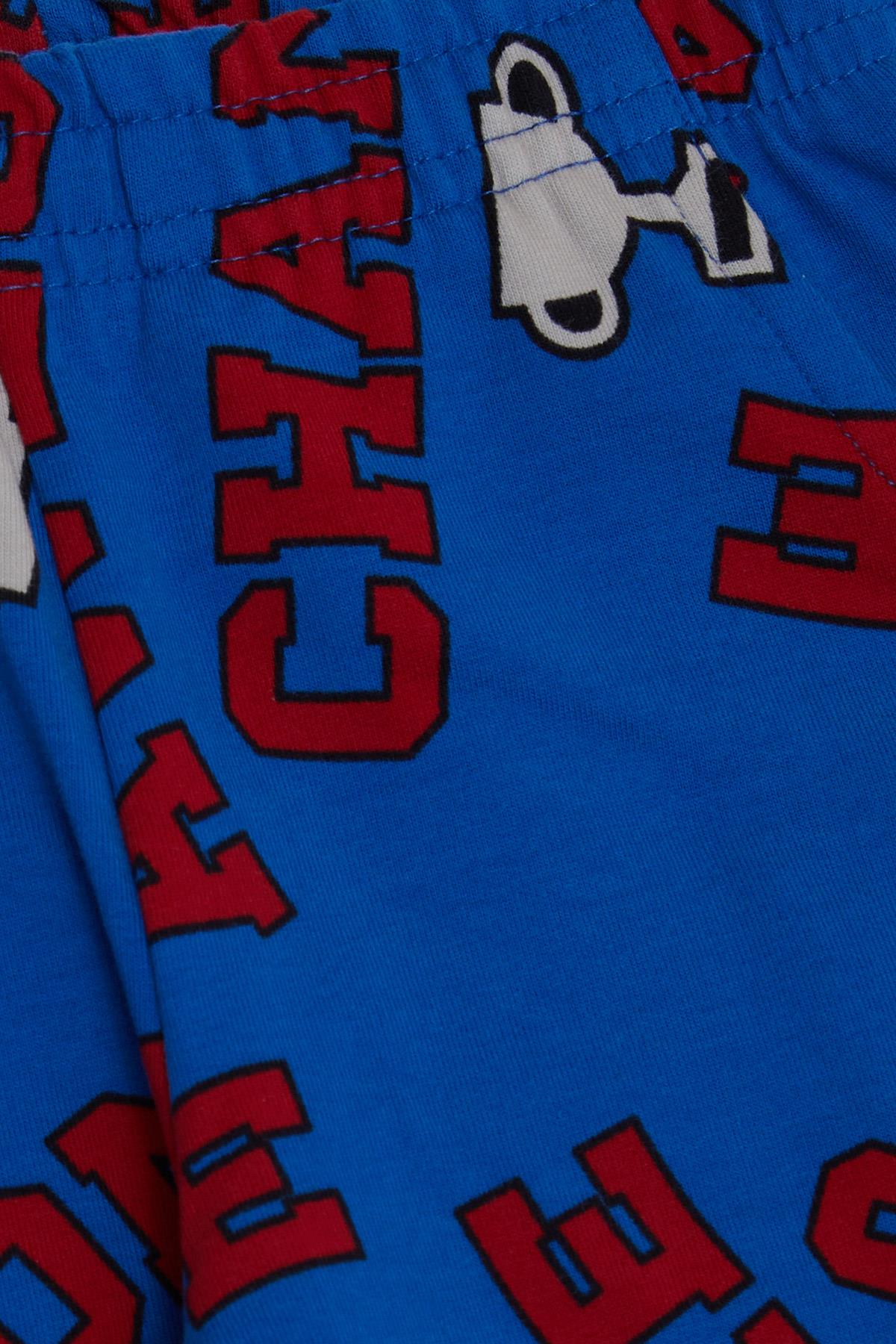 Breeze Erkek Çocuk Eşofman Altı Şampiyon Temalı Kupa Desenli Saks Mavisi (1-4 Yaş)