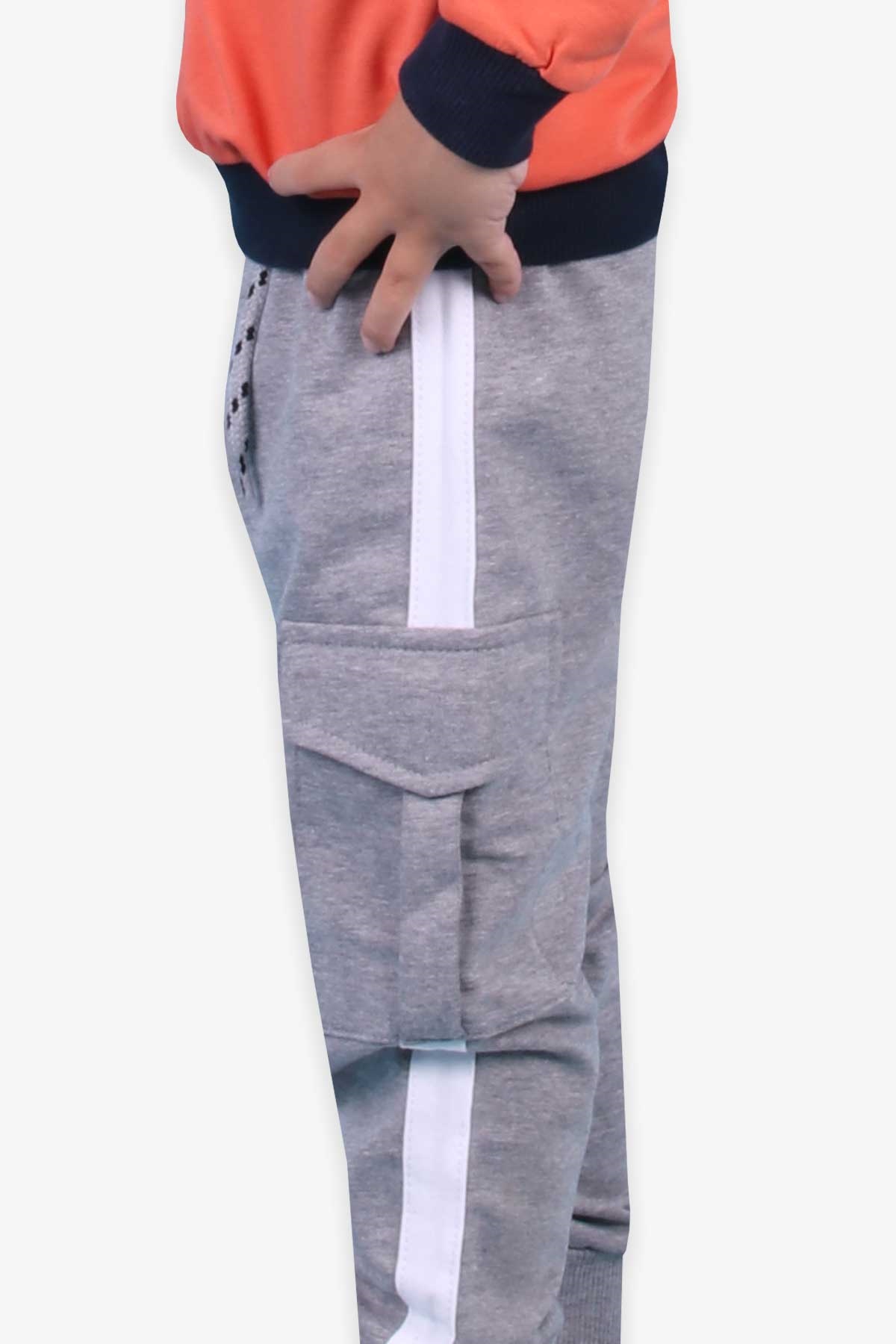 Breeze Erkek Çocuk Eşofman Altı Şeritli  Gri (3-6 Yaş)